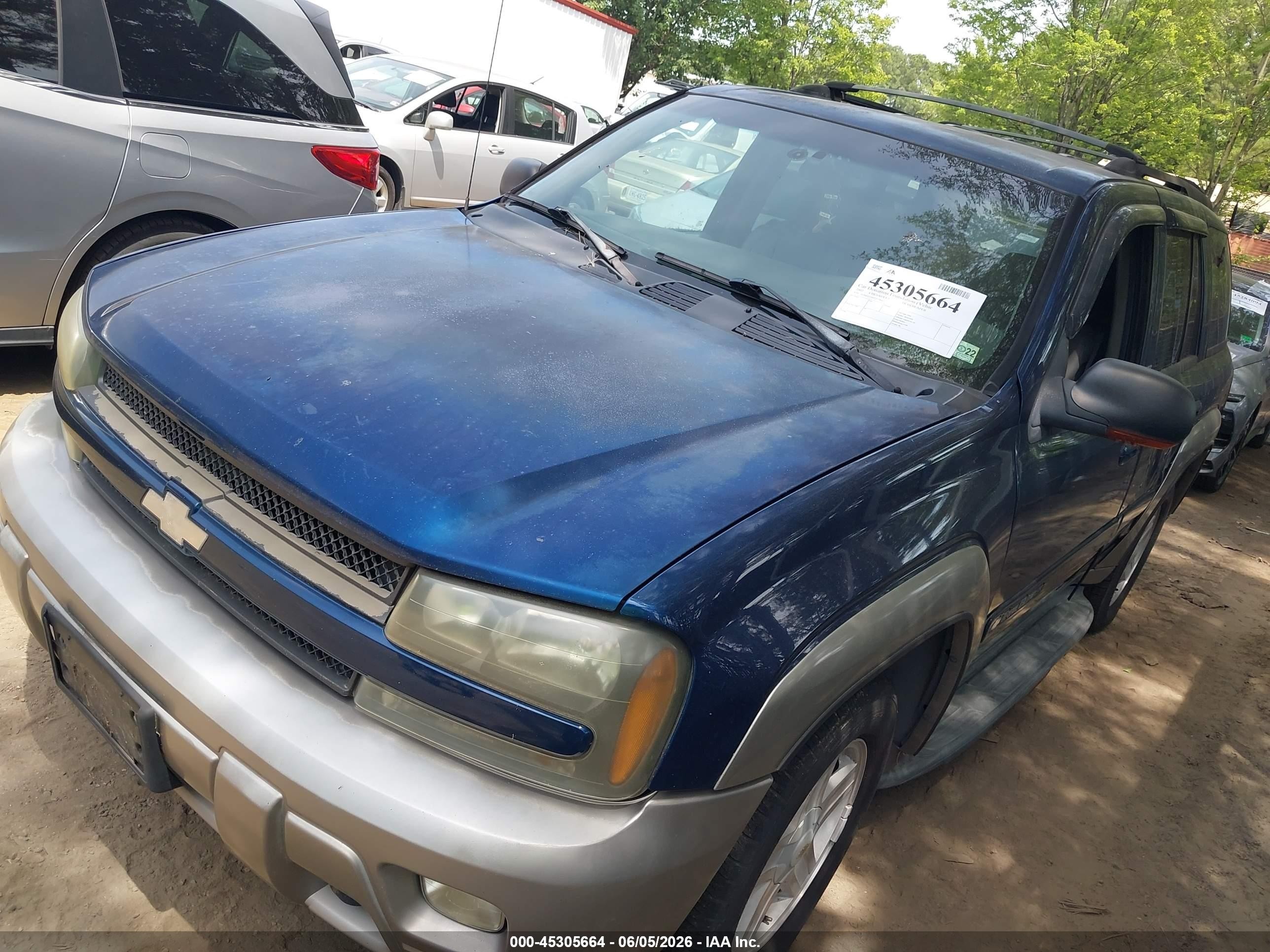 2002 Chevrolet Trailblazer Ltz Blue vin: 1GNDT13S522274661