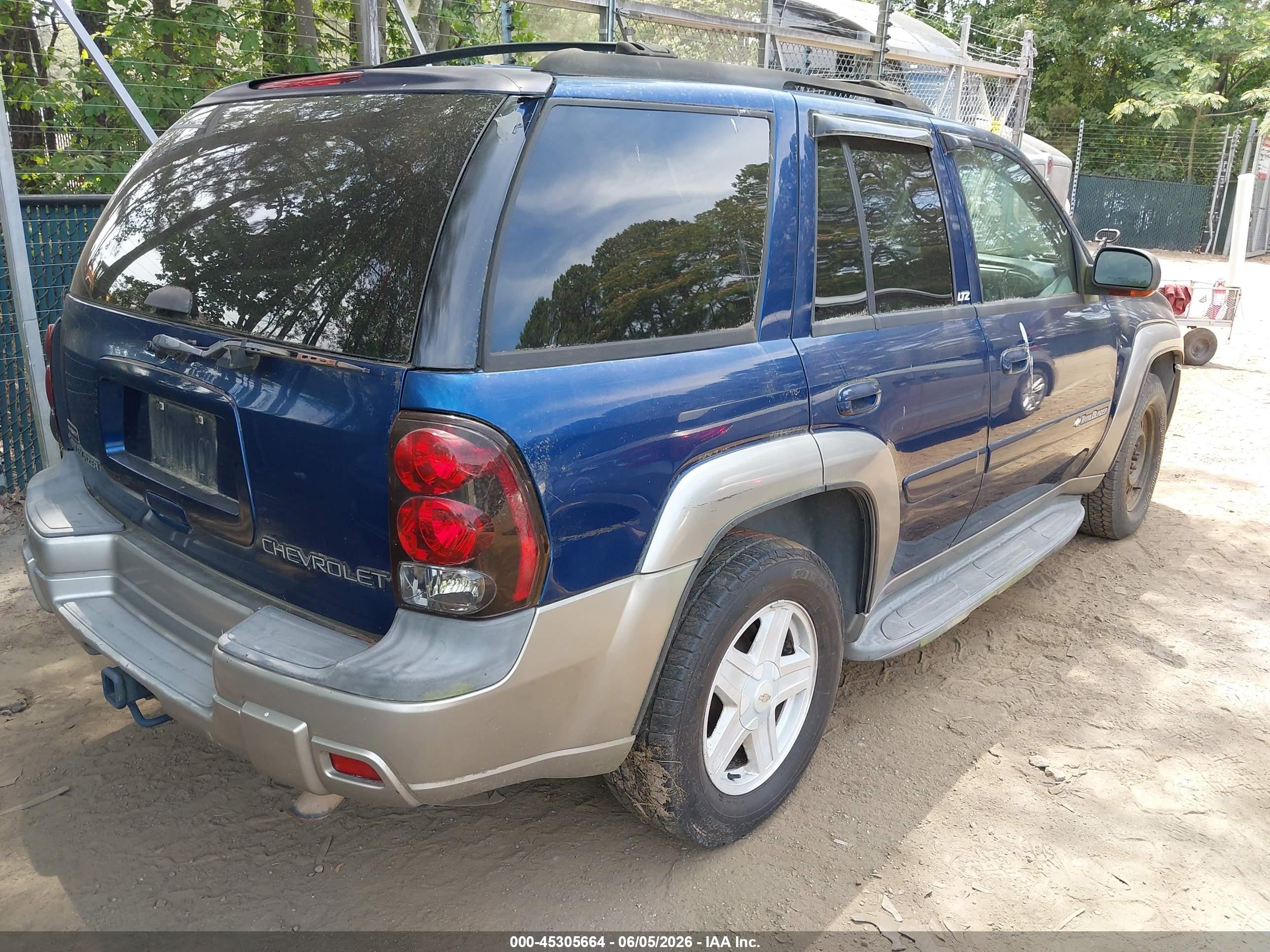 2002 Chevrolet Trailblazer Ltz Blue vin: 1GNDT13S522274661