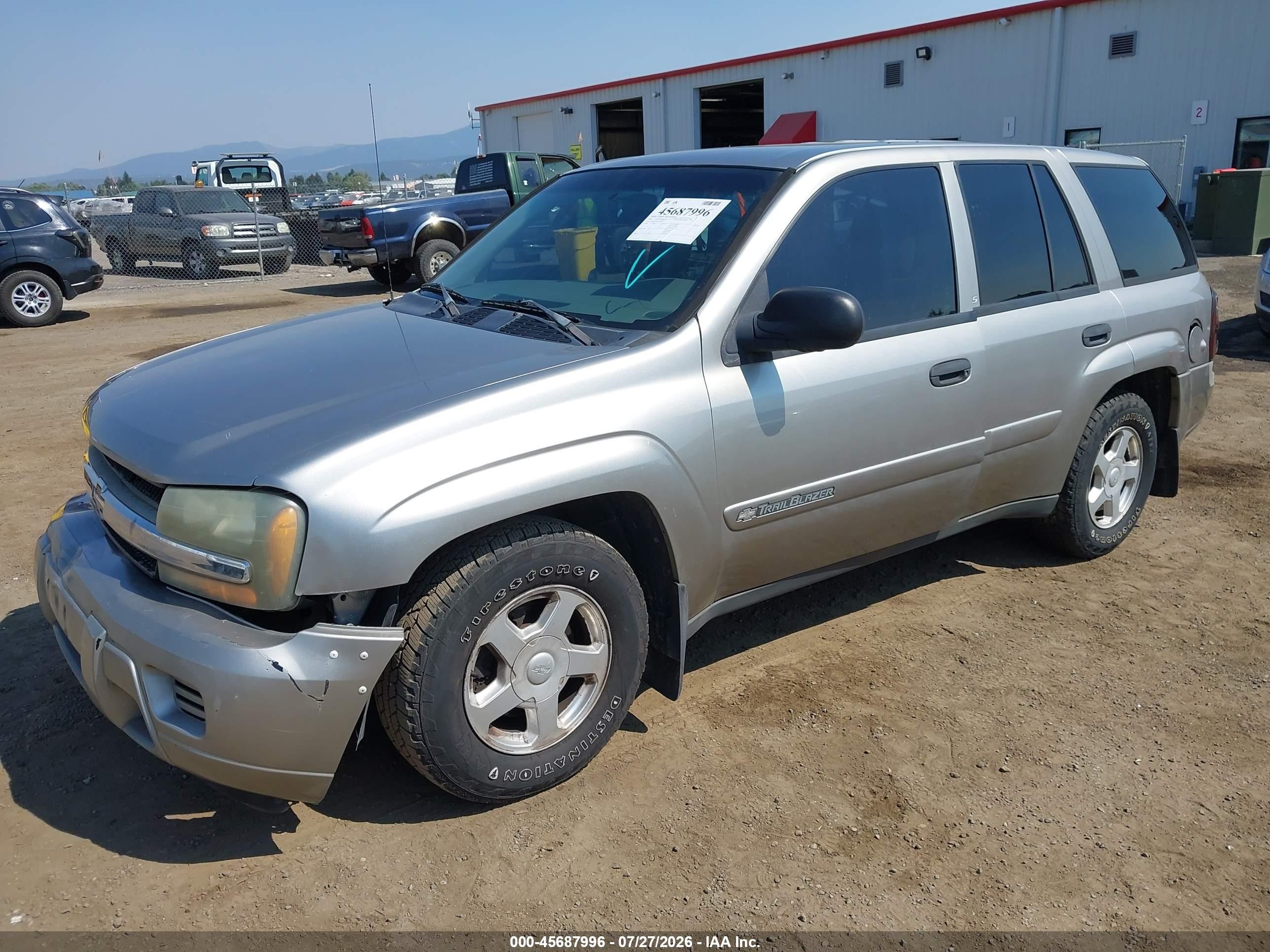 2002 Chevrolet Trailblazer Ls Silver vin: 1GNDT13S522369009