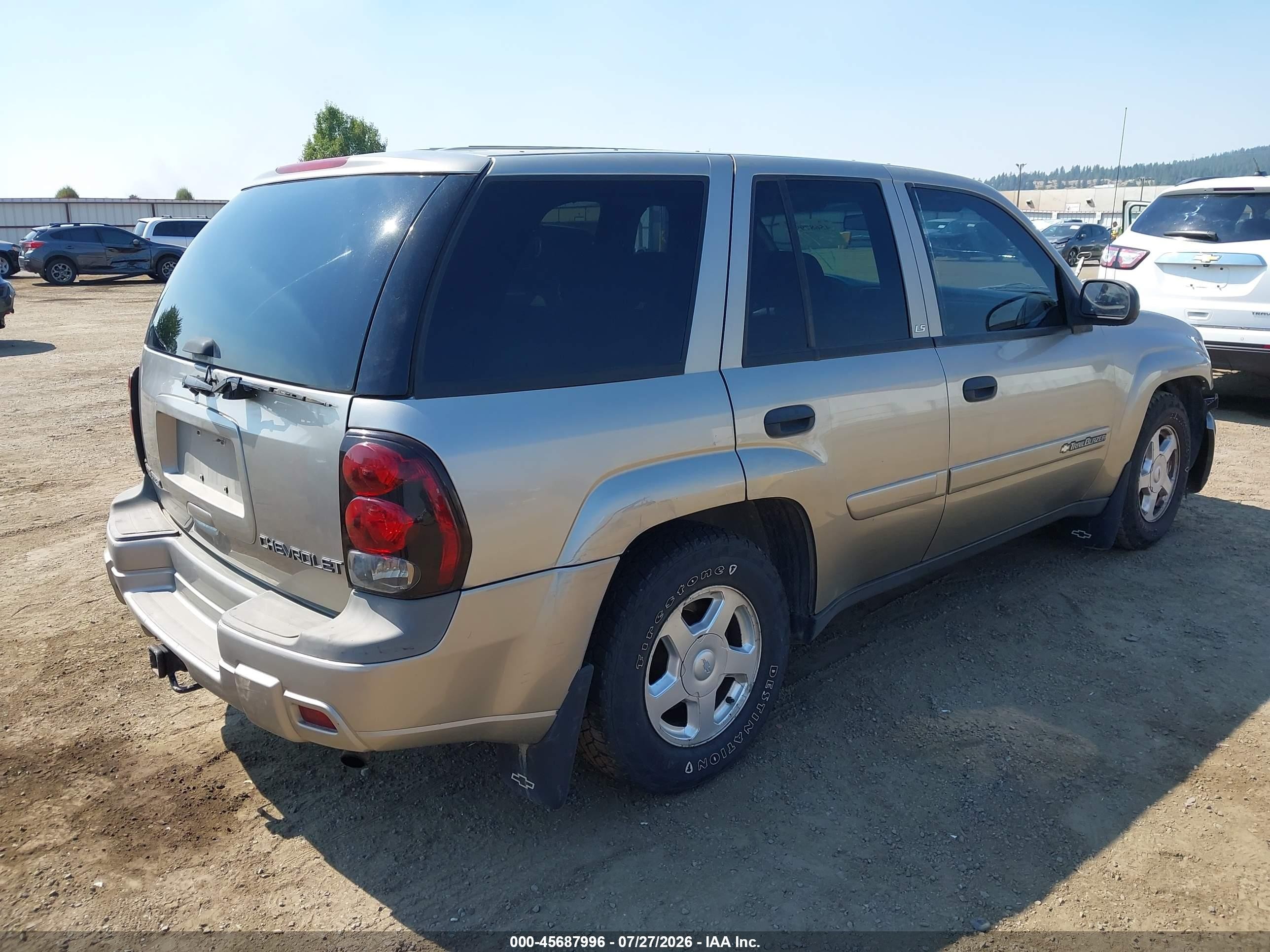 2002 Chevrolet Trailblazer Ls Silver vin: 1GNDT13S522369009
