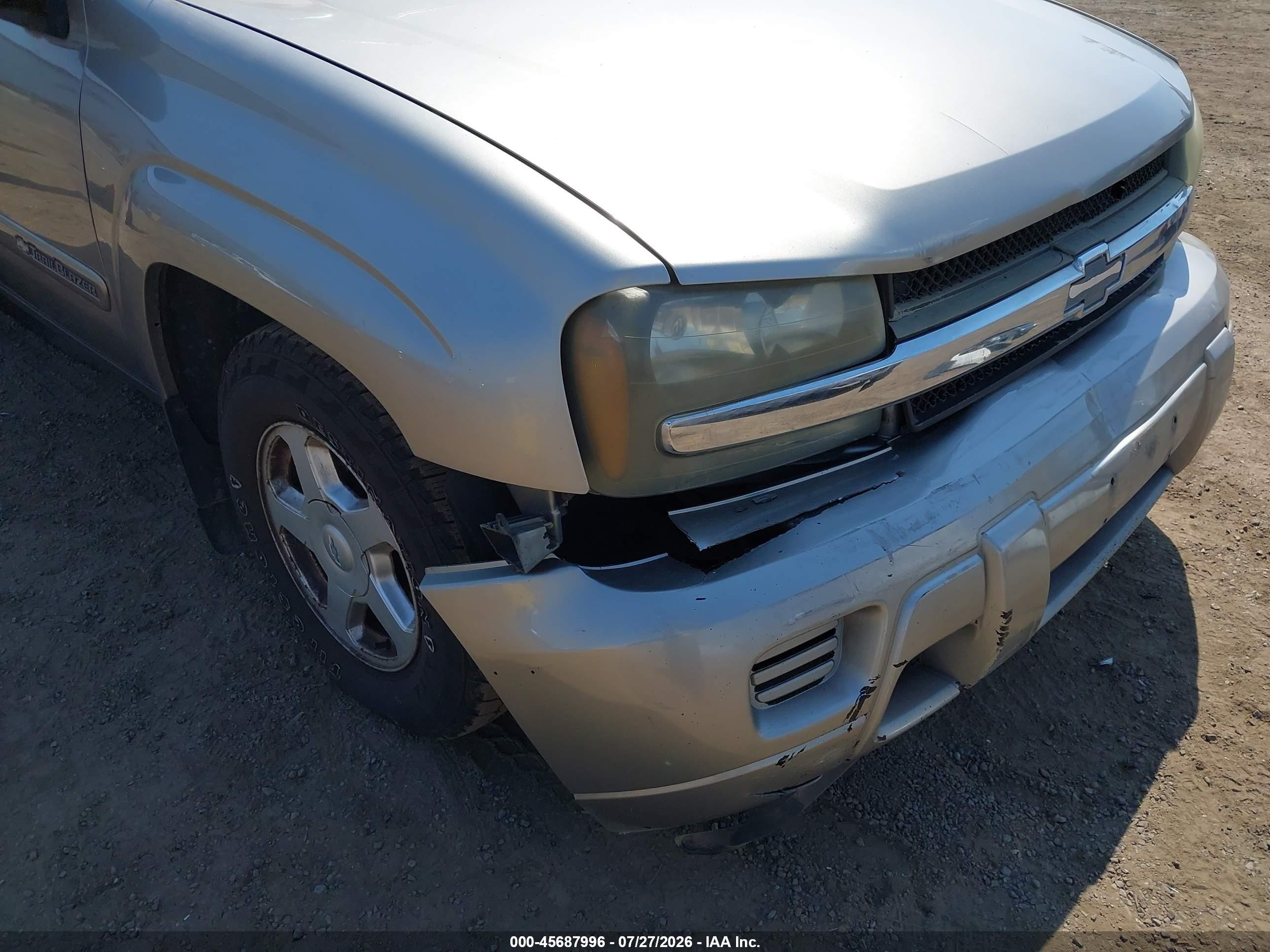 2002 Chevrolet Trailblazer Ls Silver vin: 1GNDT13S522369009