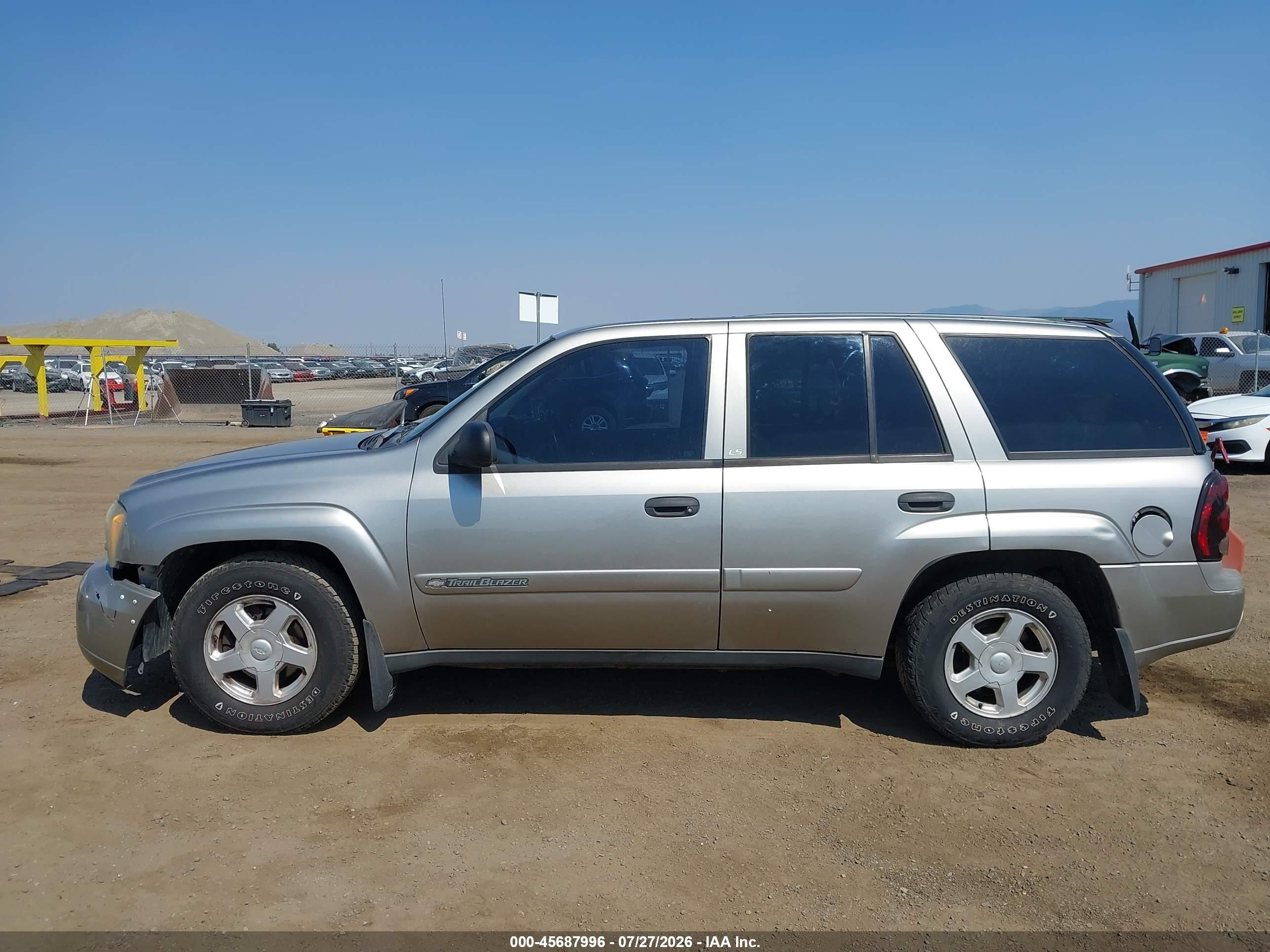2002 Chevrolet Trailblazer Ls Silver vin: 1GNDT13S522369009