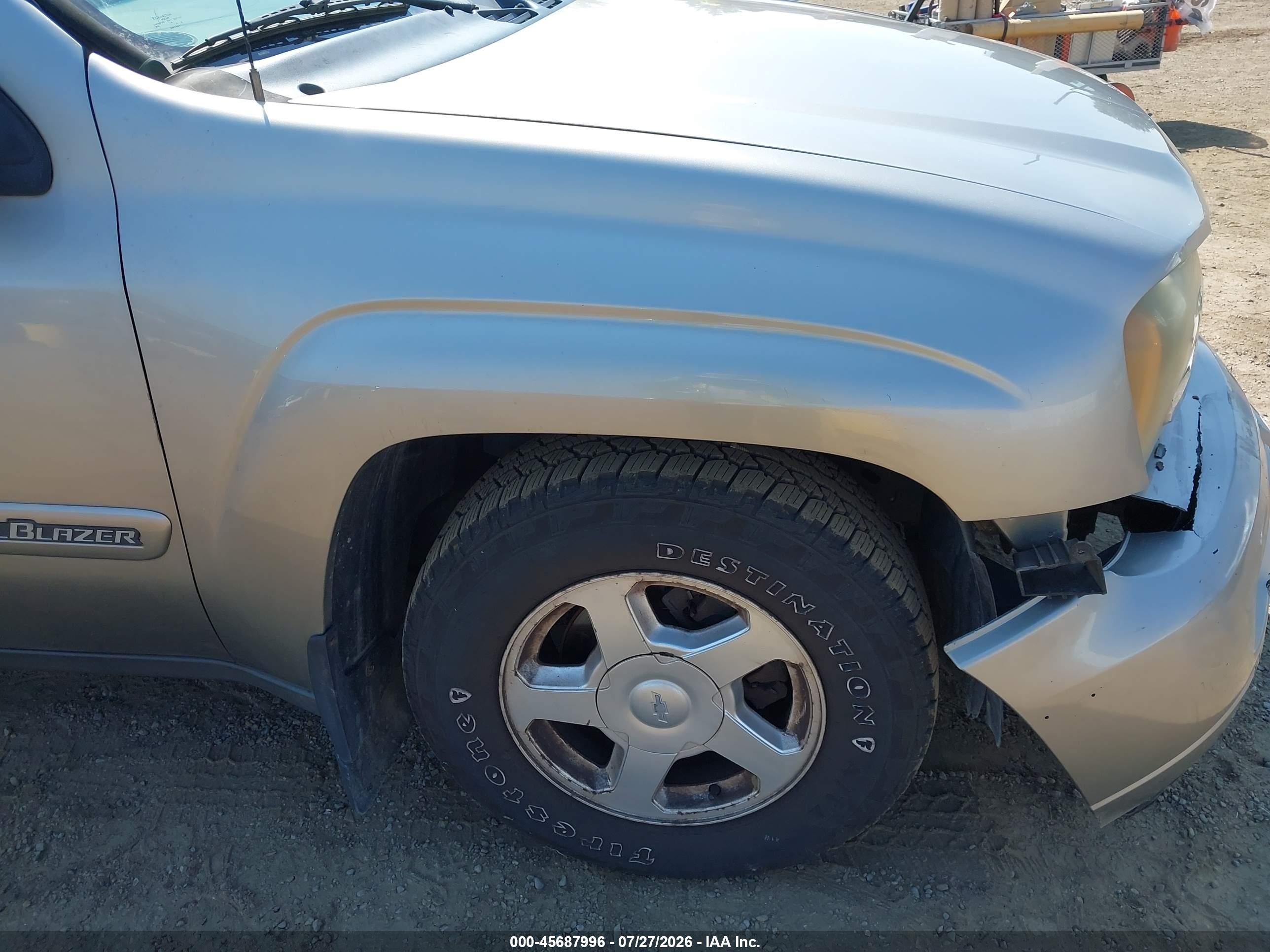 2002 Chevrolet Trailblazer Ls Silver vin: 1GNDT13S522369009