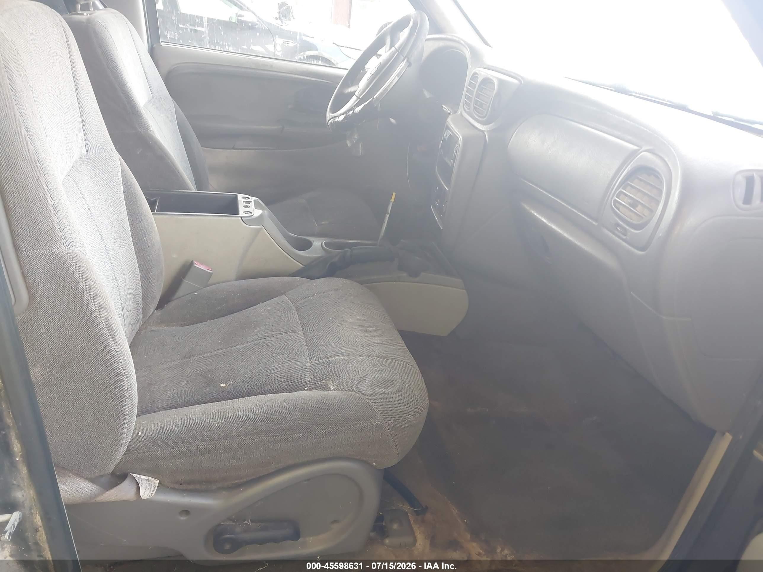 2004 Chevrolet Trailblazer Ls Black vin: 1GNDT13S542441586