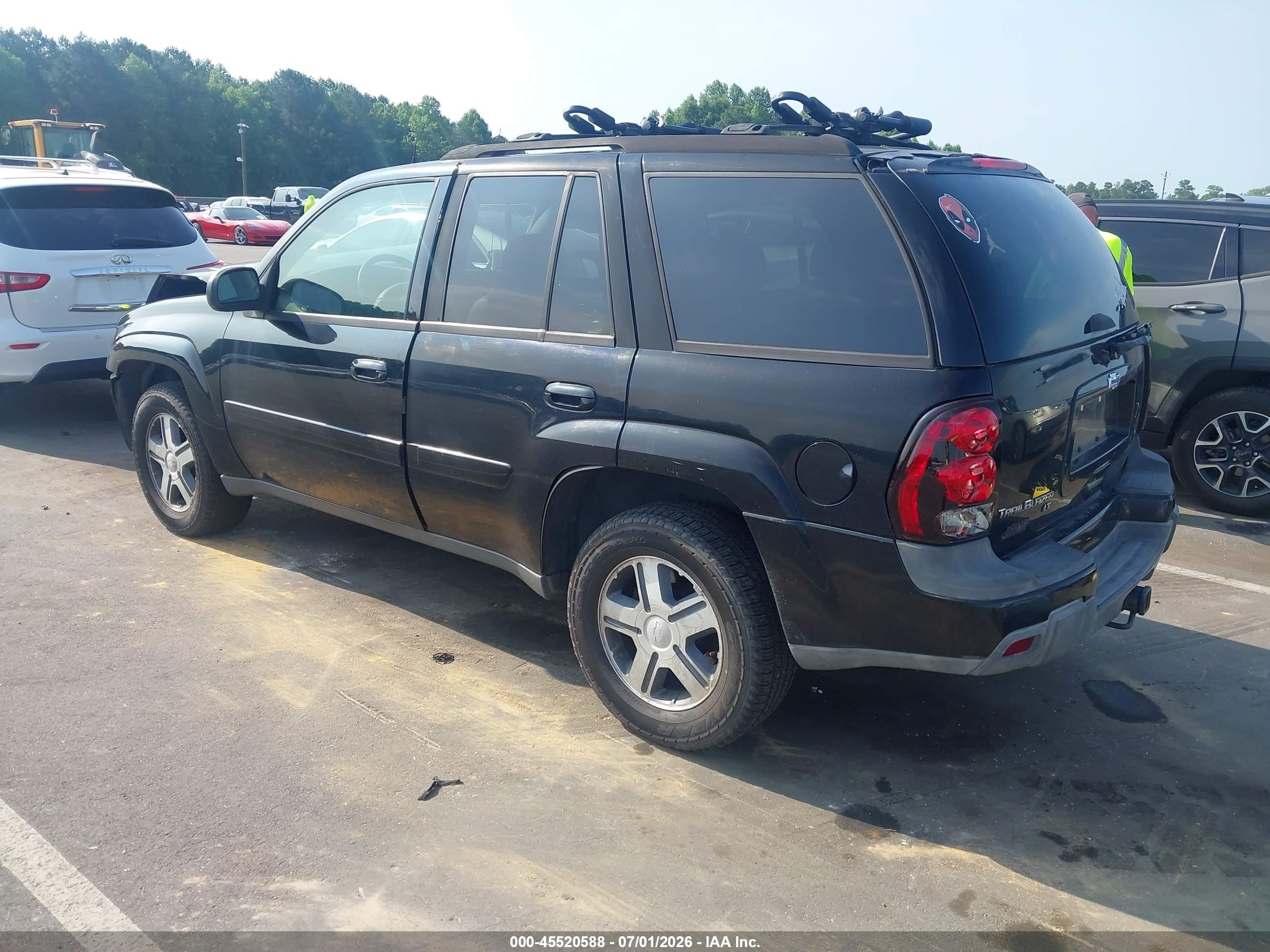 2005 Chevrolet Trailblazer Lt Black vin: 1GNDT13S552253085