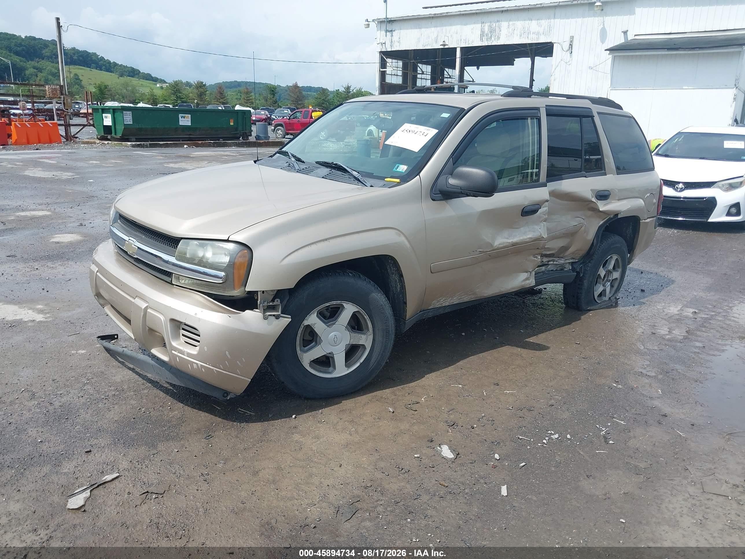 2006 Chevrolet Trailblazer Ls Золотой vin: 1GNDT13S562248986