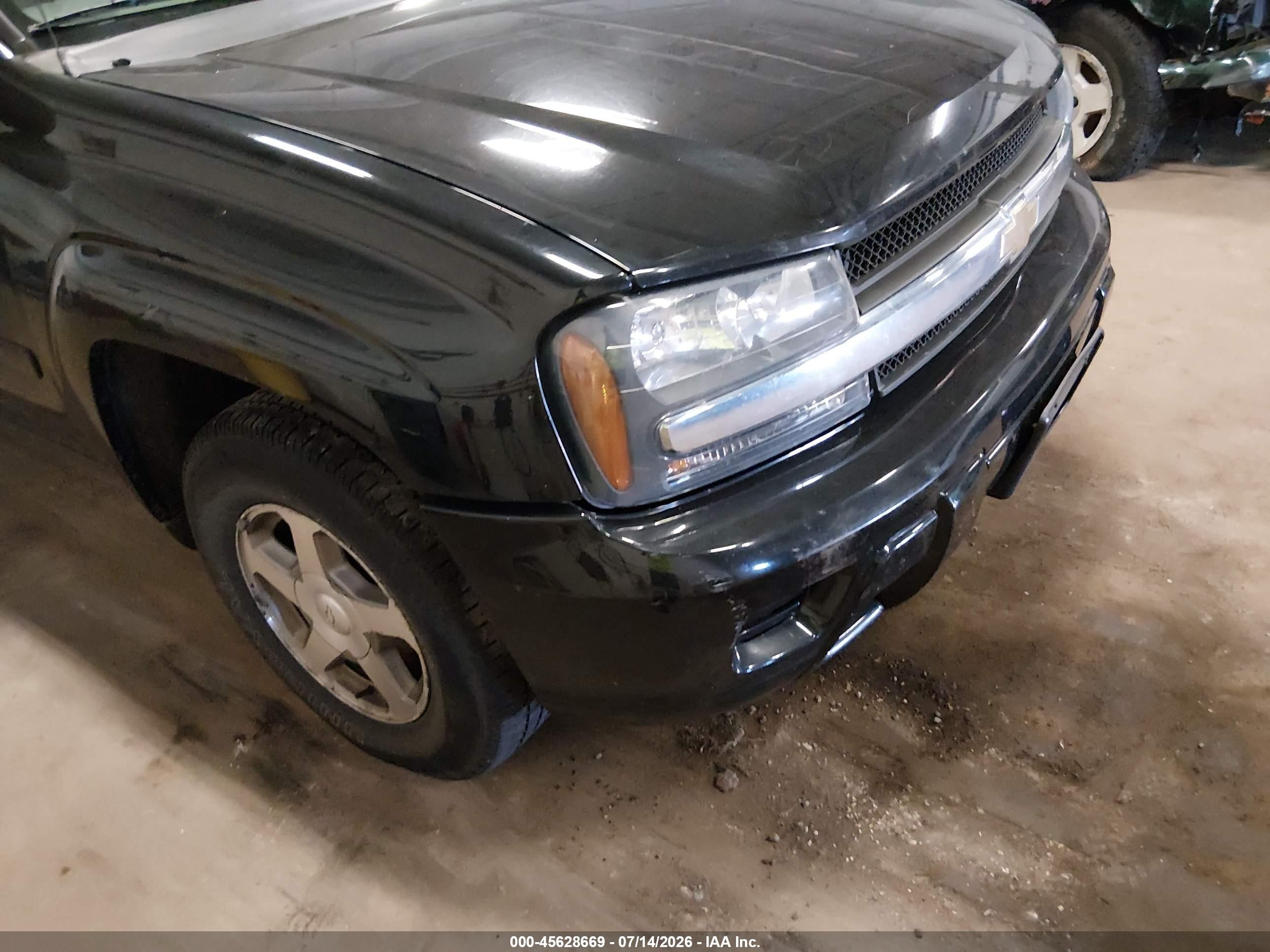 2006 Chevrolet Trailblazer Ls Black vin: 1GNDT13S562284970