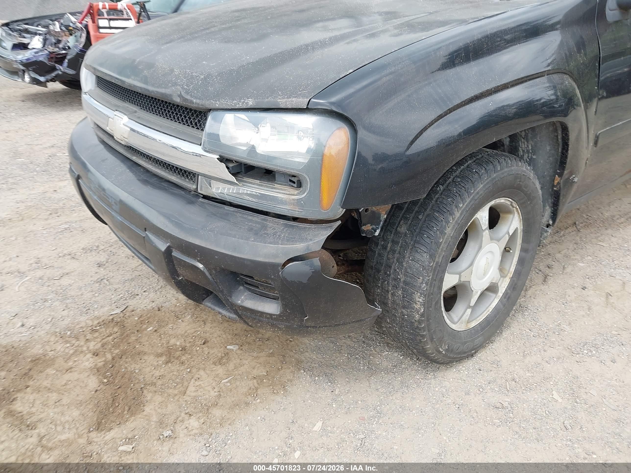 2007 Chevrolet Trailblazer Ls Черный vin: 1GNDT13S572160053
