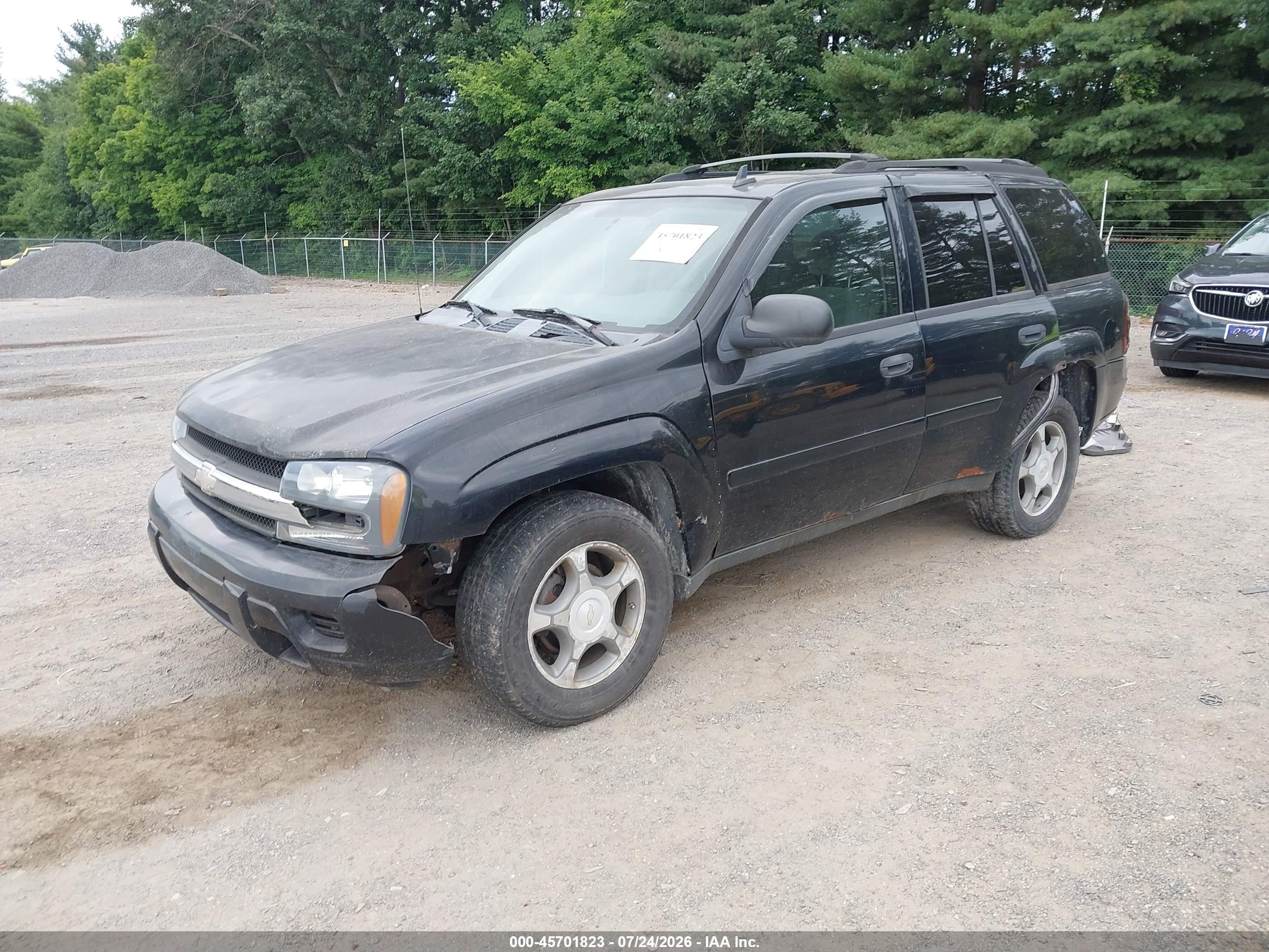 2007 Chevrolet Trailblazer Ls Черный vin: 1GNDT13S572160053