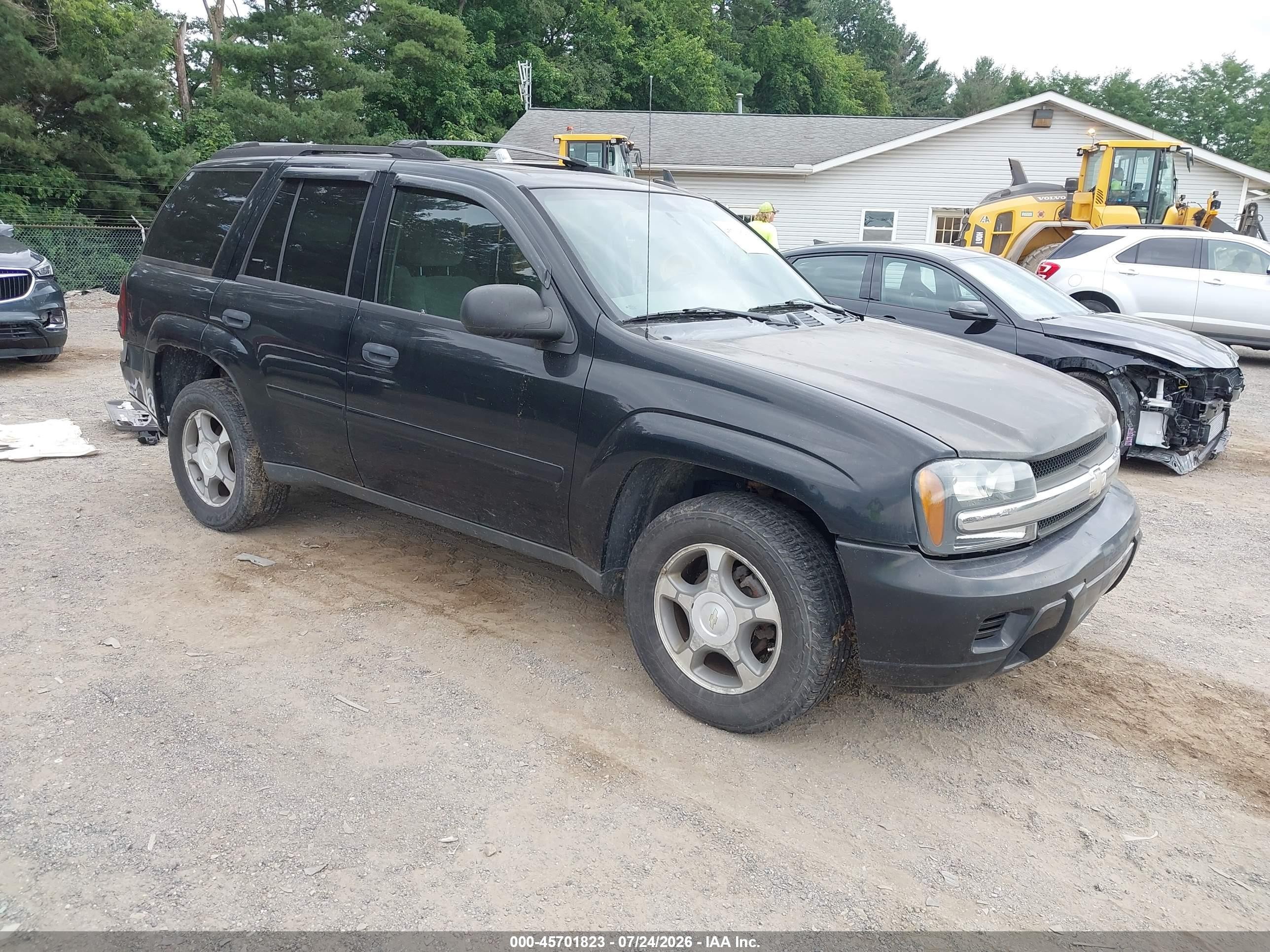 2007 Chevrolet Trailblazer Ls Черный vin: 1GNDT13S572160053