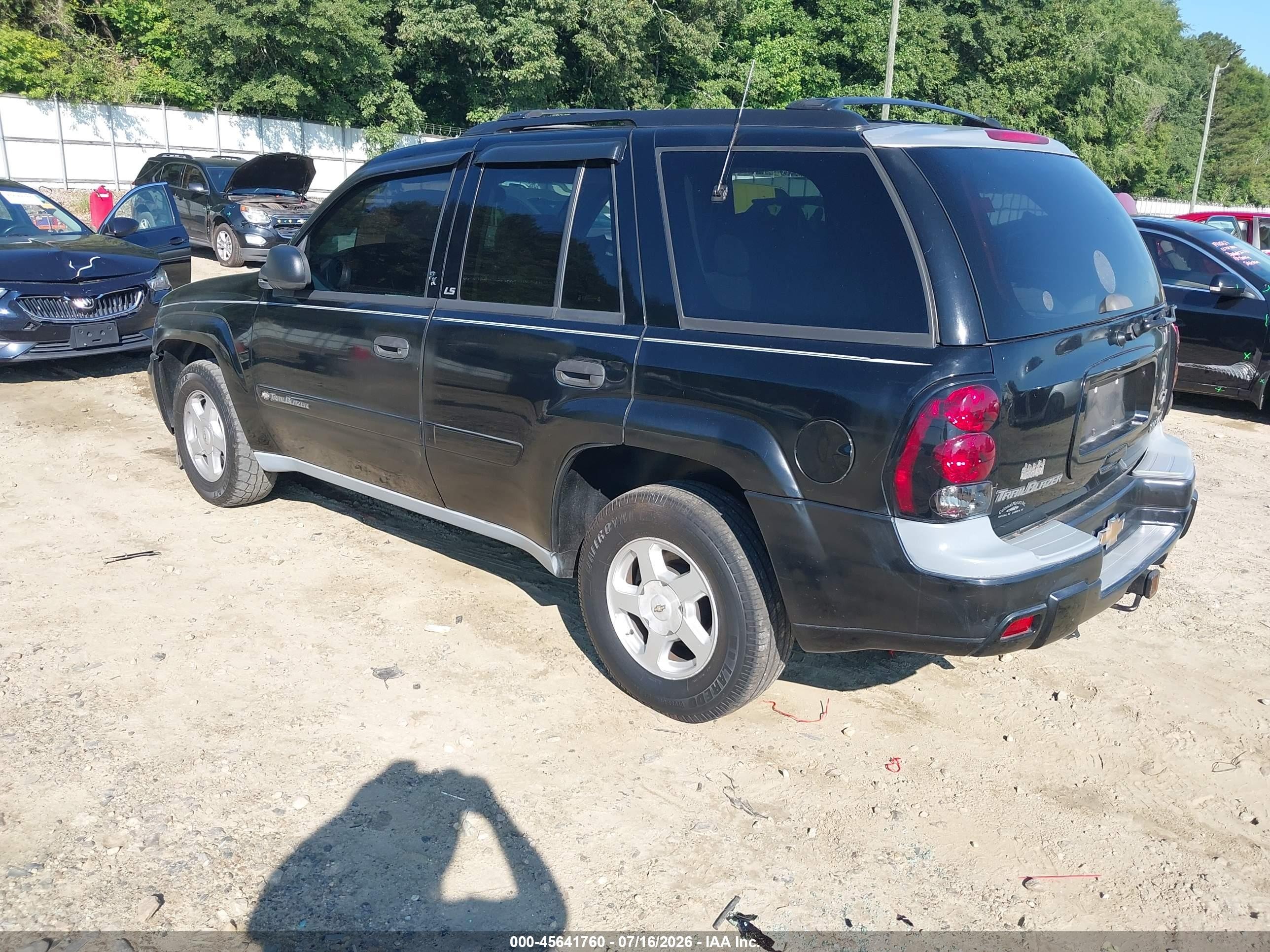 2002 Chevrolet Trailblazer Ls Черный vin: 1GNDT13S622170924