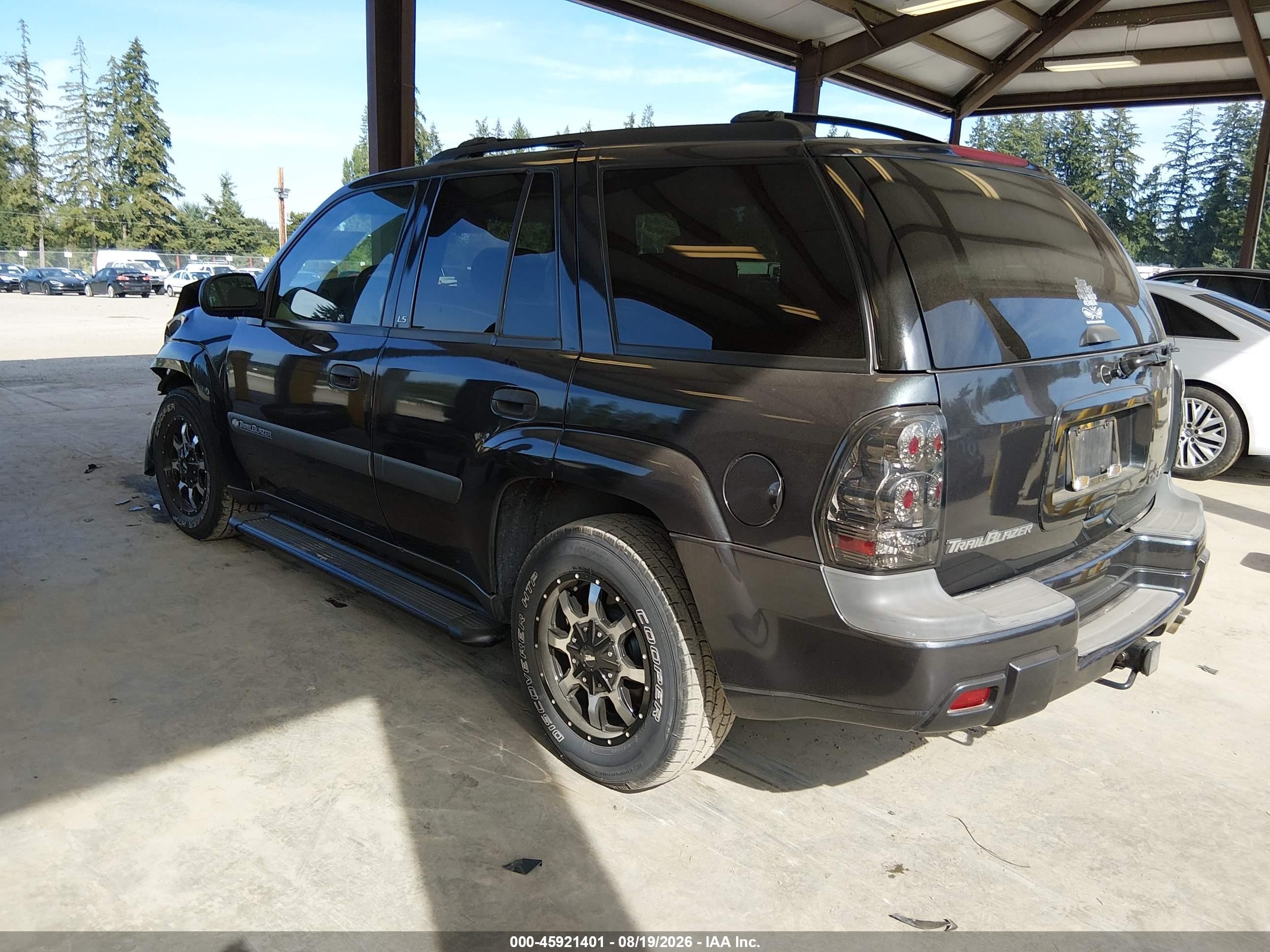 2003 Chevrolet Trailblazer Ls Black vin: 1GNDT13S632403587