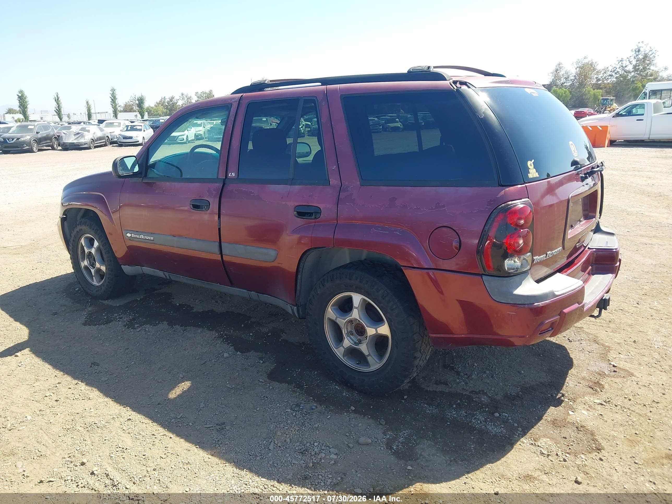 2004 Chevrolet Trailblazer Ls Maroon vin: 1GNDT13S642287681