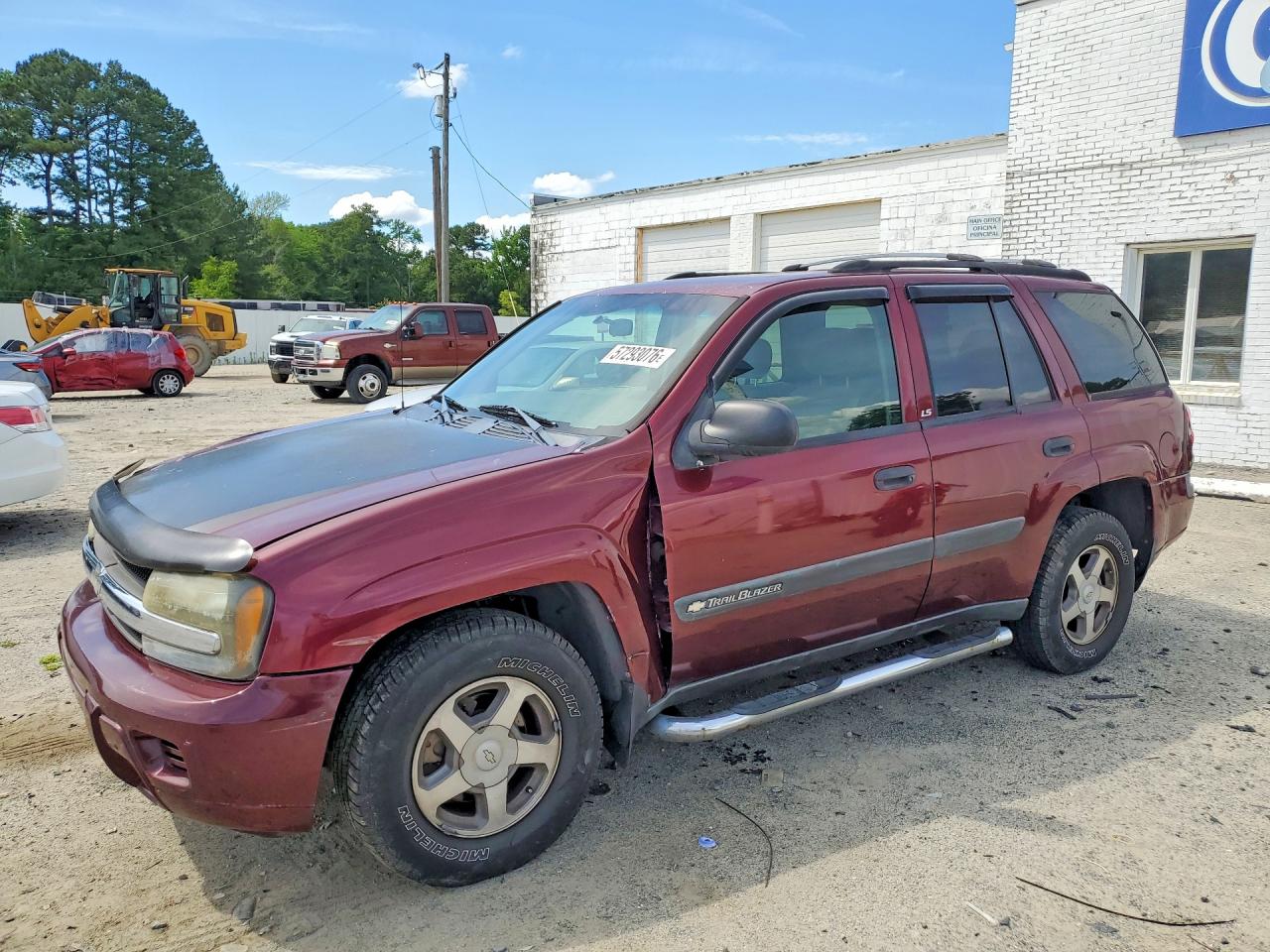 2004 Chevrolet Trailblazer Ls Burgundy vin: 1GNDT13S642299152