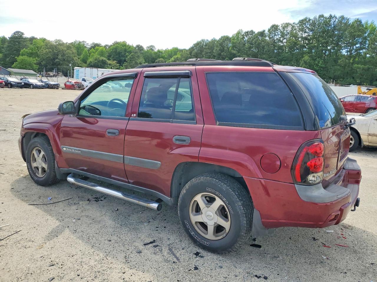 2004 Chevrolet Trailblazer Ls Burgundy vin: 1GNDT13S642299152