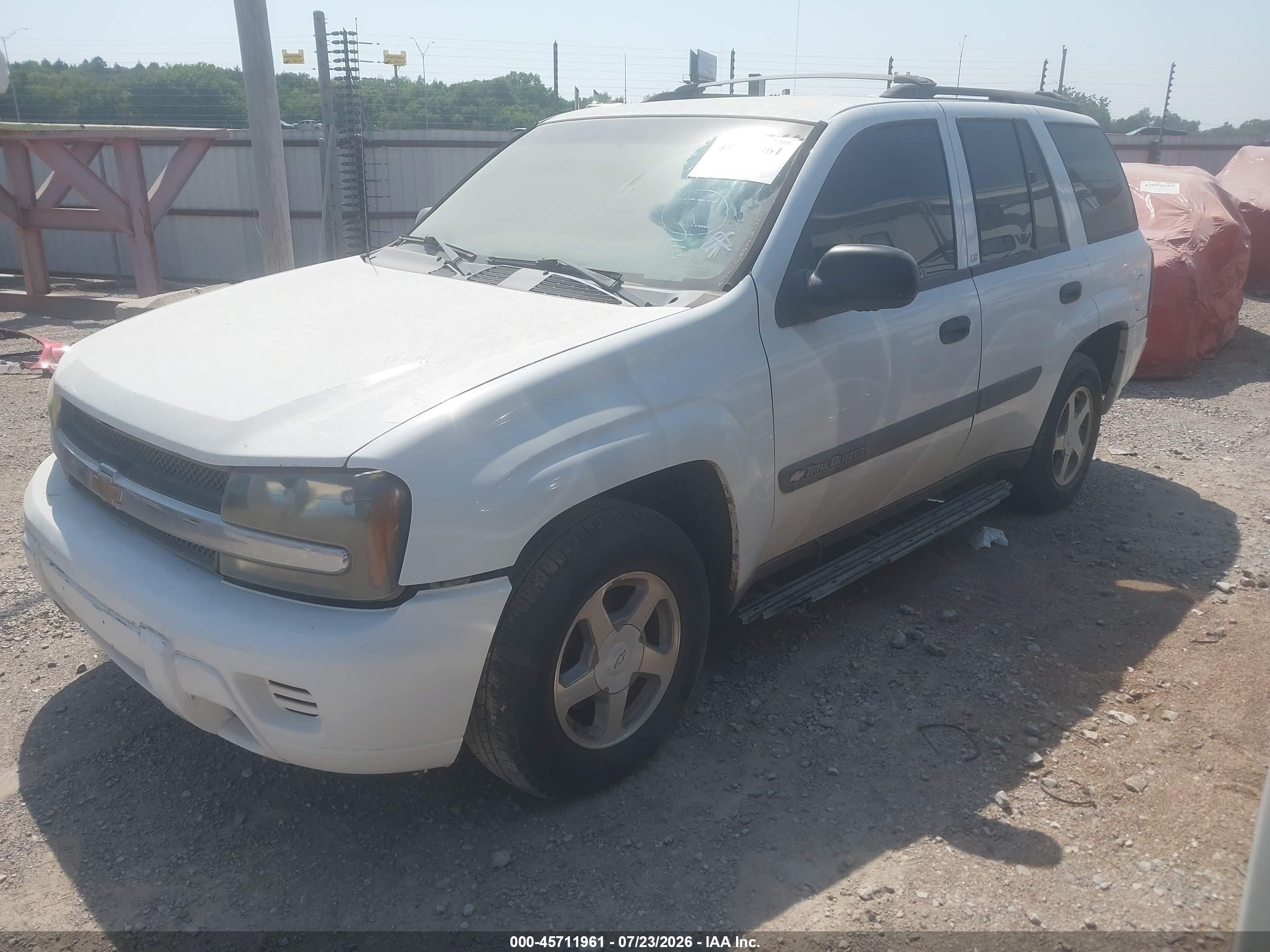 2004 Chevrolet Trailblazer Ls White vin: 1GNDT13S642311347