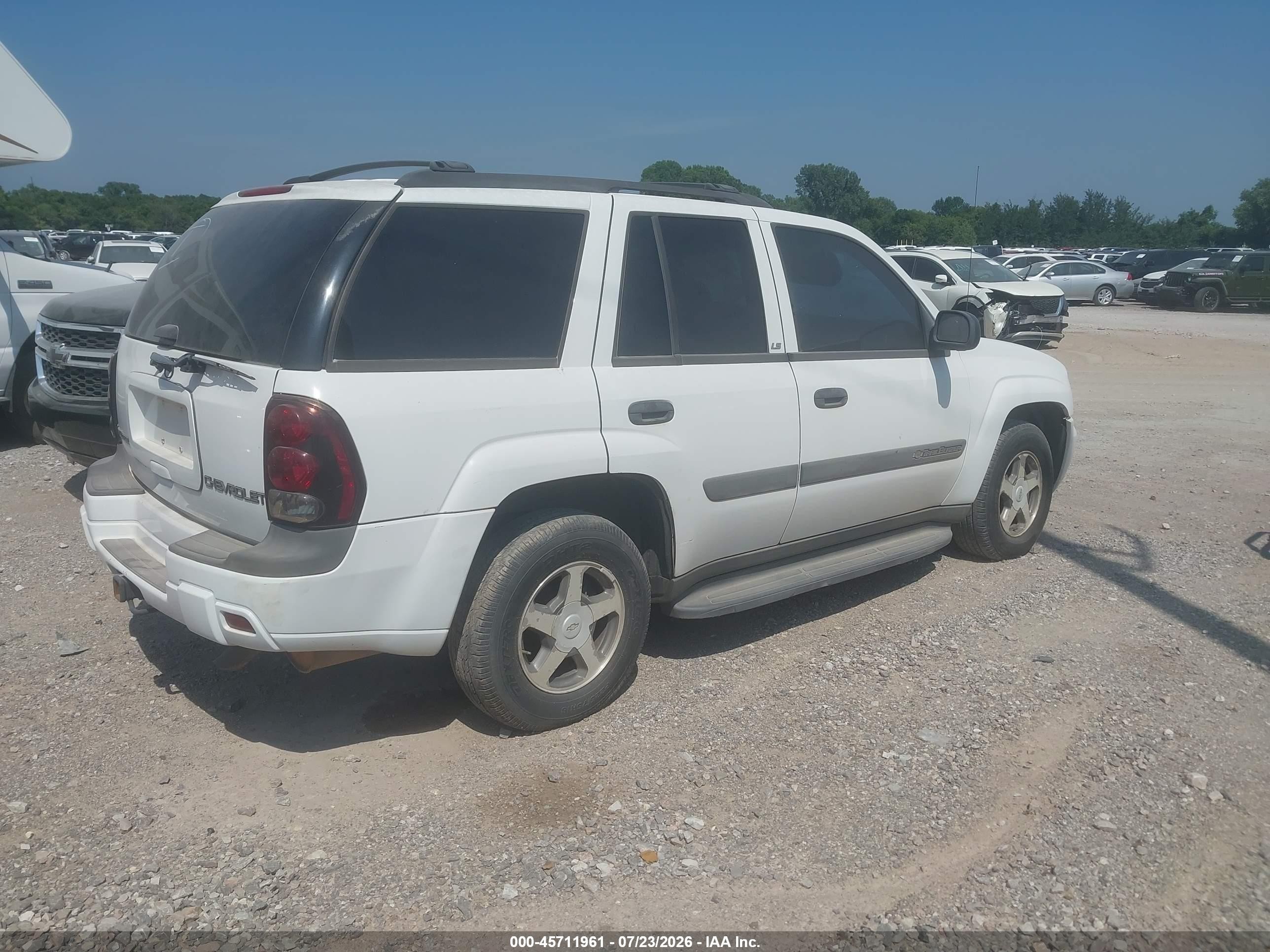 2004 Chevrolet Trailblazer Ls White vin: 1GNDT13S642311347