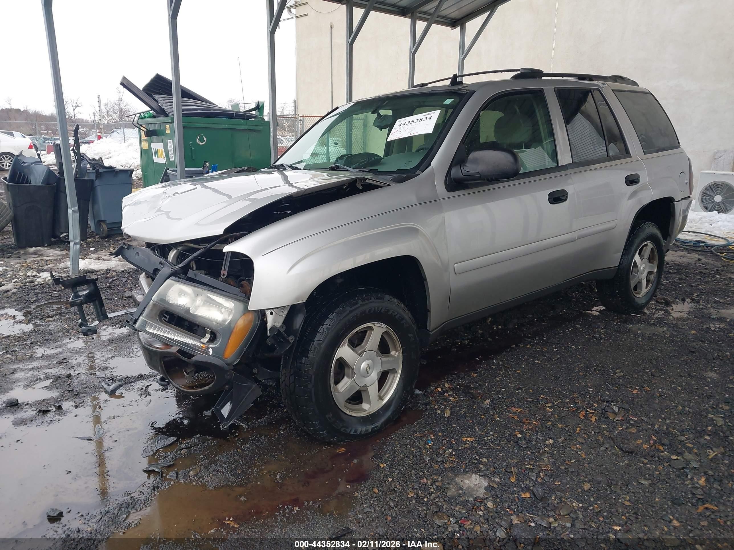 2006 Chevrolet Trailblazer Ls Коричневый vin: 1GNDT13S662199393