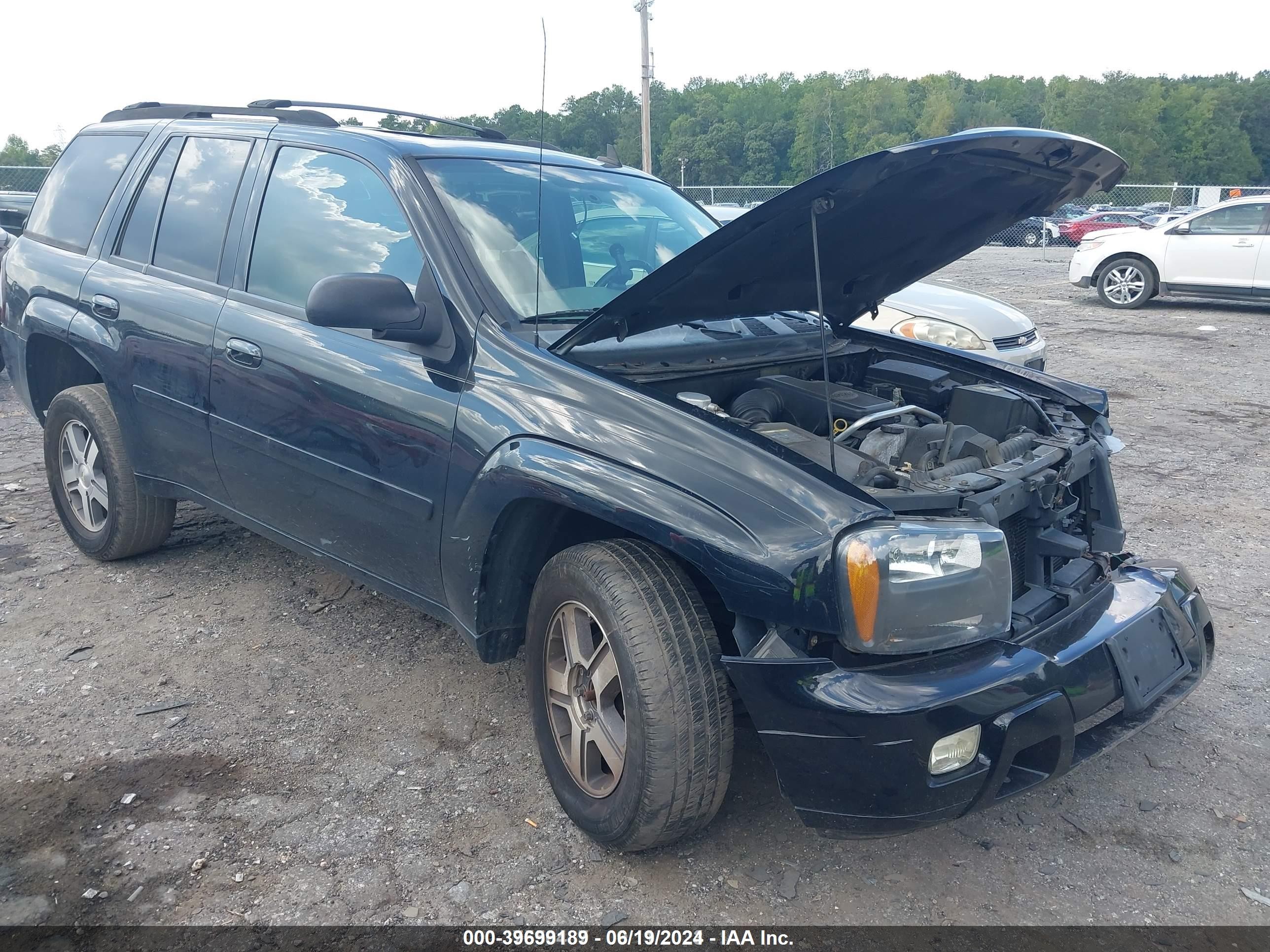 2006 Chevrolet Trailblazer Lt Black vin: 1GNDT13S662235731