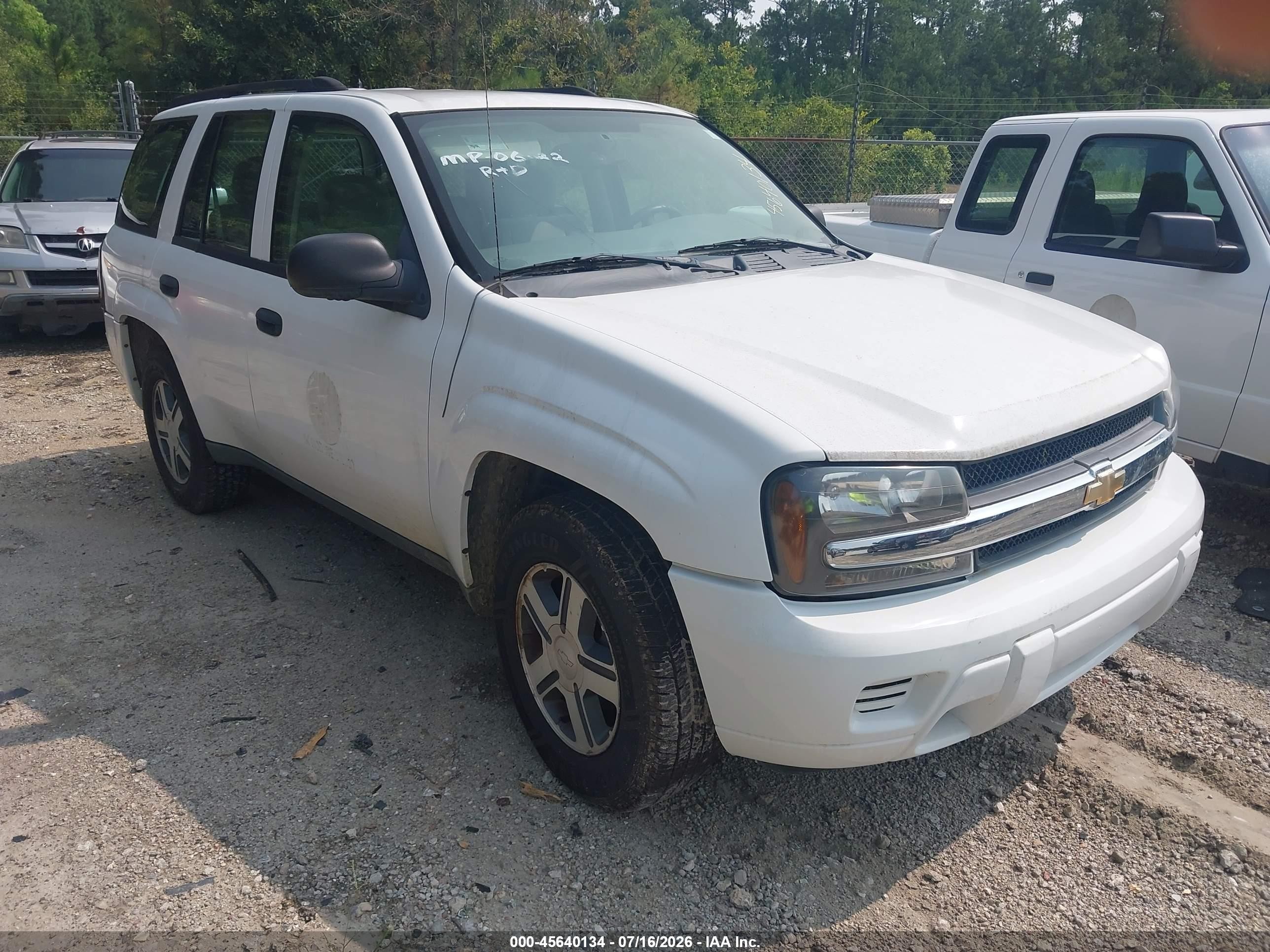 2006 Chevrolet Trailblazer Ls White vin: 1GNDT13S662318155