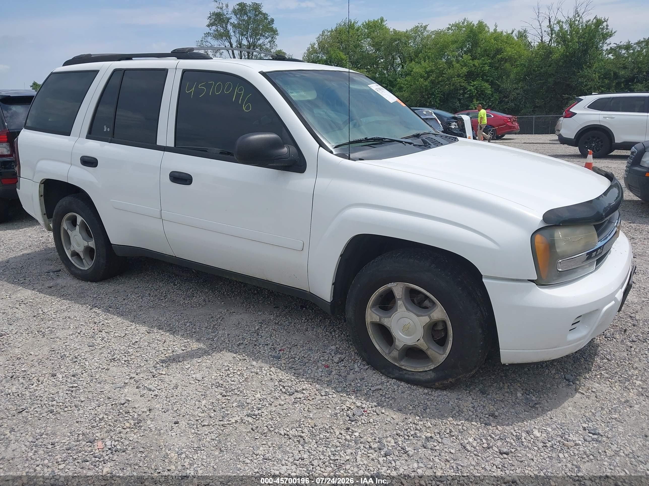 2006 Chevrolet Trailblazer Ls White vin: 1GNDT13S662332671