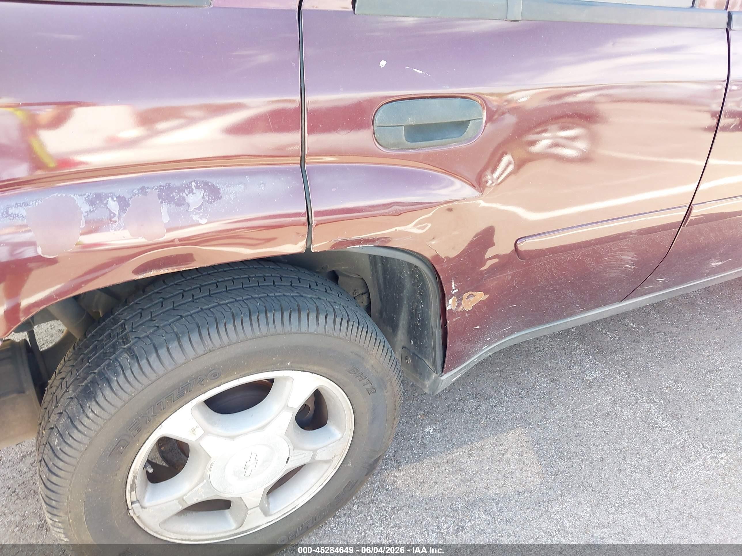 2006 Chevrolet Trailblazer Ls Бордовый vin: 1GNDT13S662360292