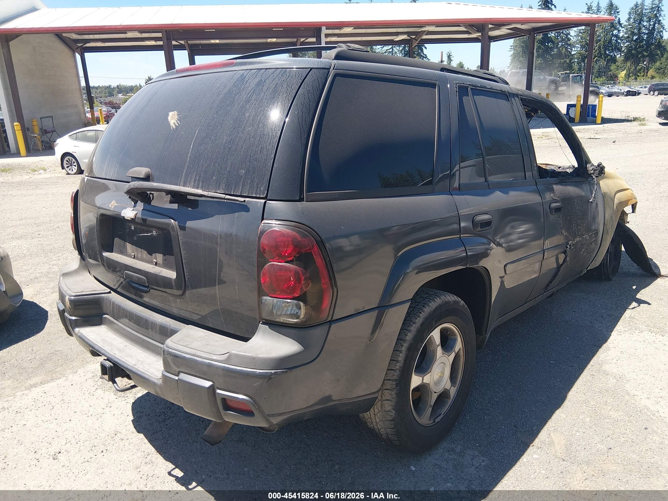 2007 Chevrolet Trailblazer Ls Black vin: 1GNDT13S672191716