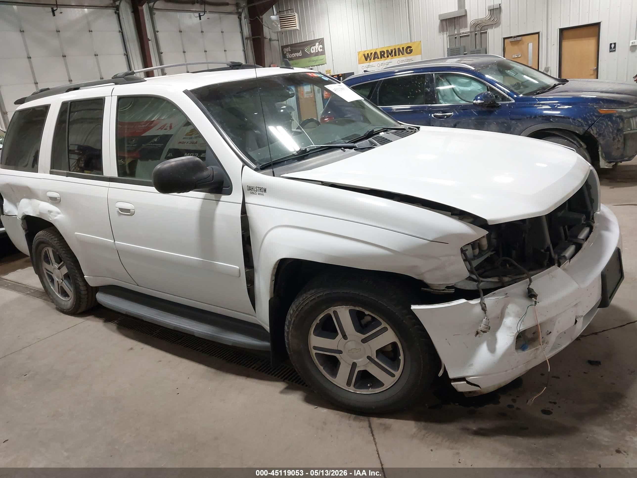 2007 Chevrolet Trailblazer Lt White vin: 1GNDT13S672242325
