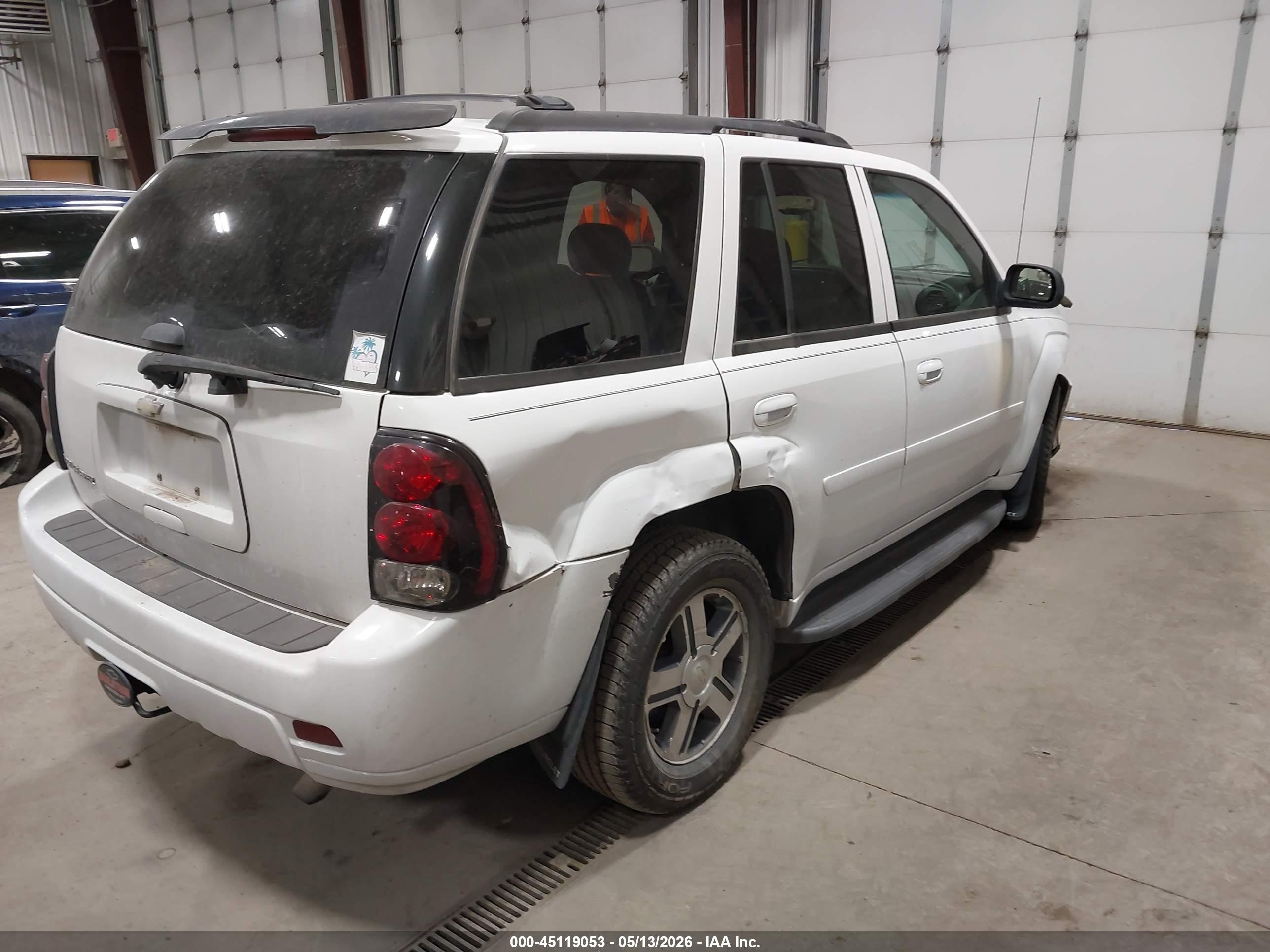 2007 Chevrolet Trailblazer Lt White vin: 1GNDT13S672242325