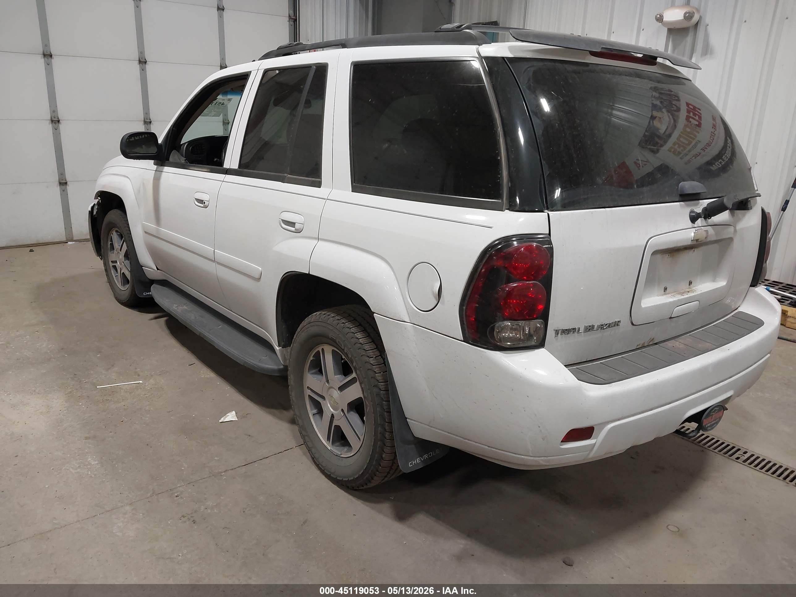2007 Chevrolet Trailblazer Lt White vin: 1GNDT13S672242325