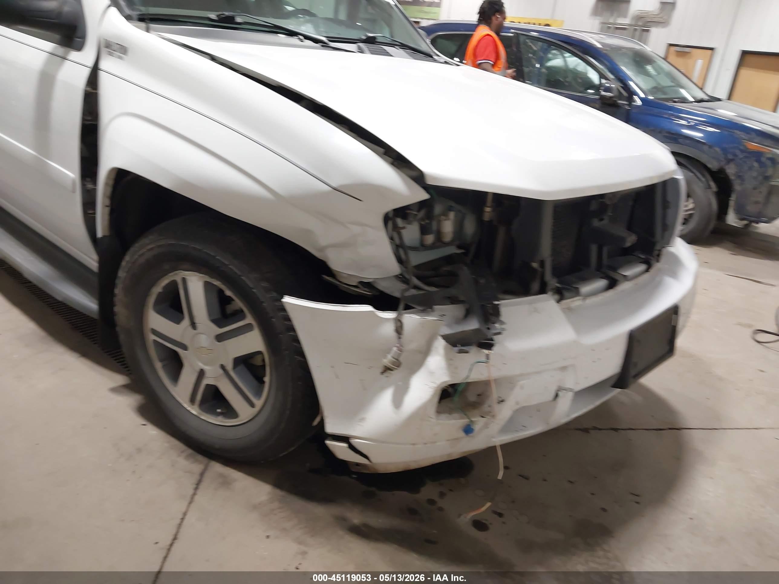 2007 Chevrolet Trailblazer Lt White vin: 1GNDT13S672242325
