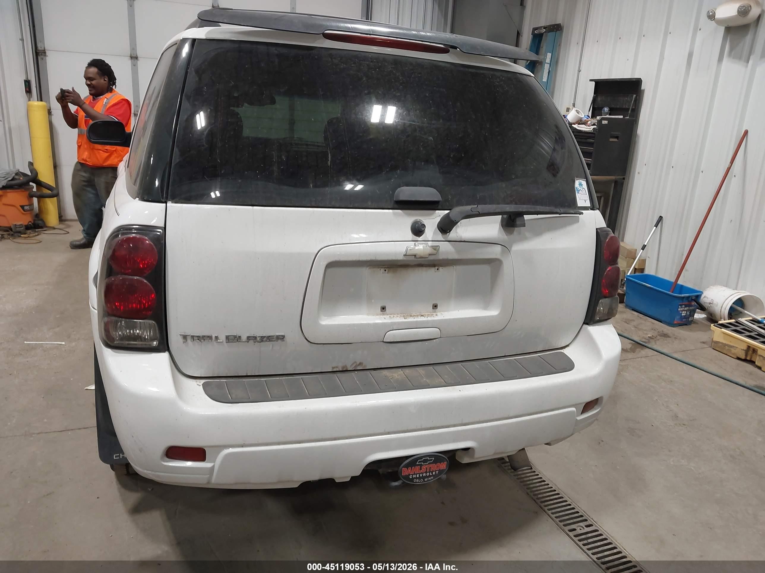 2007 Chevrolet Trailblazer Lt White vin: 1GNDT13S672242325