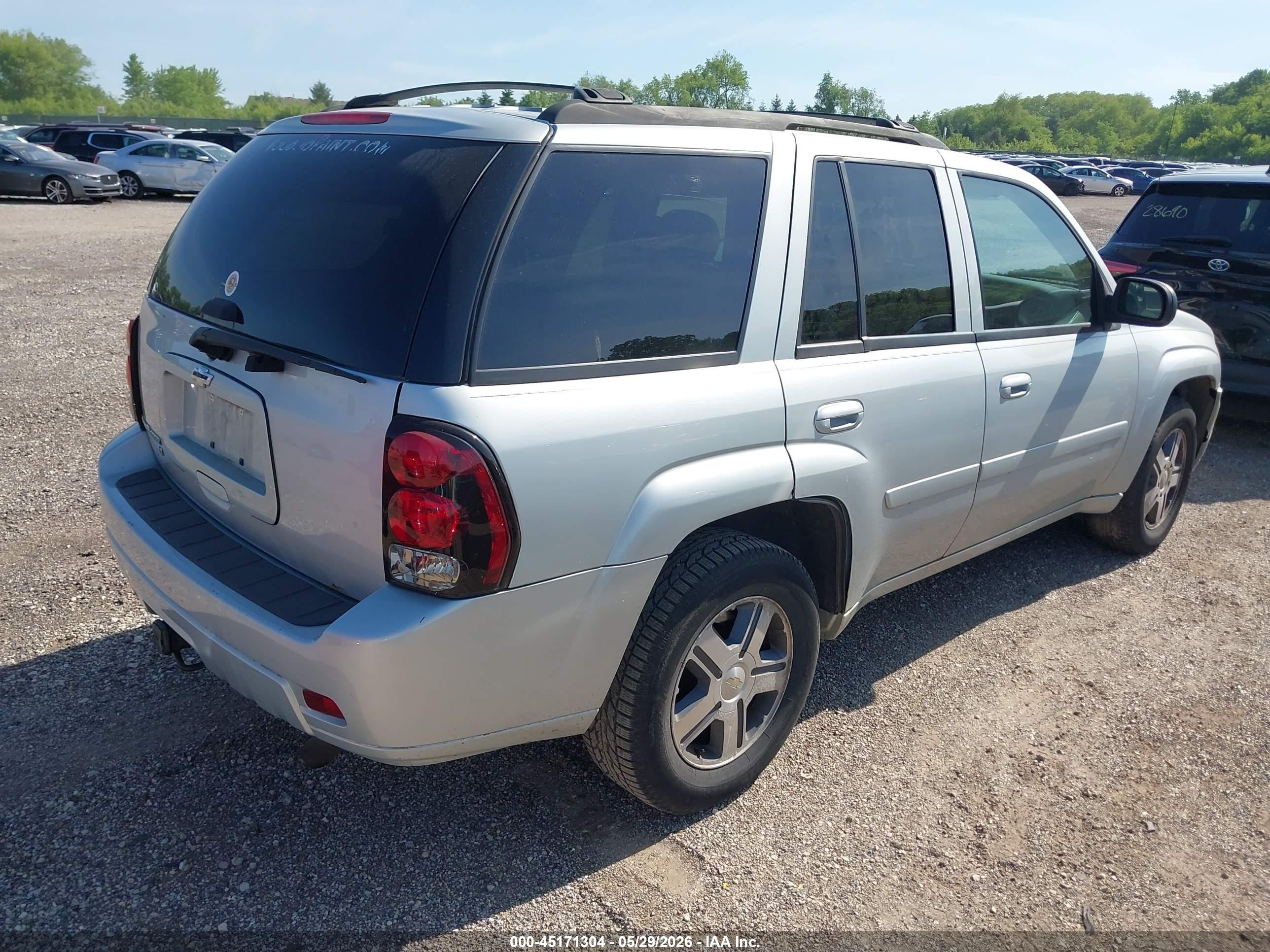 2008 Chevrolet Trailblazer Lt Silver vin: 1GNDT13S682168518