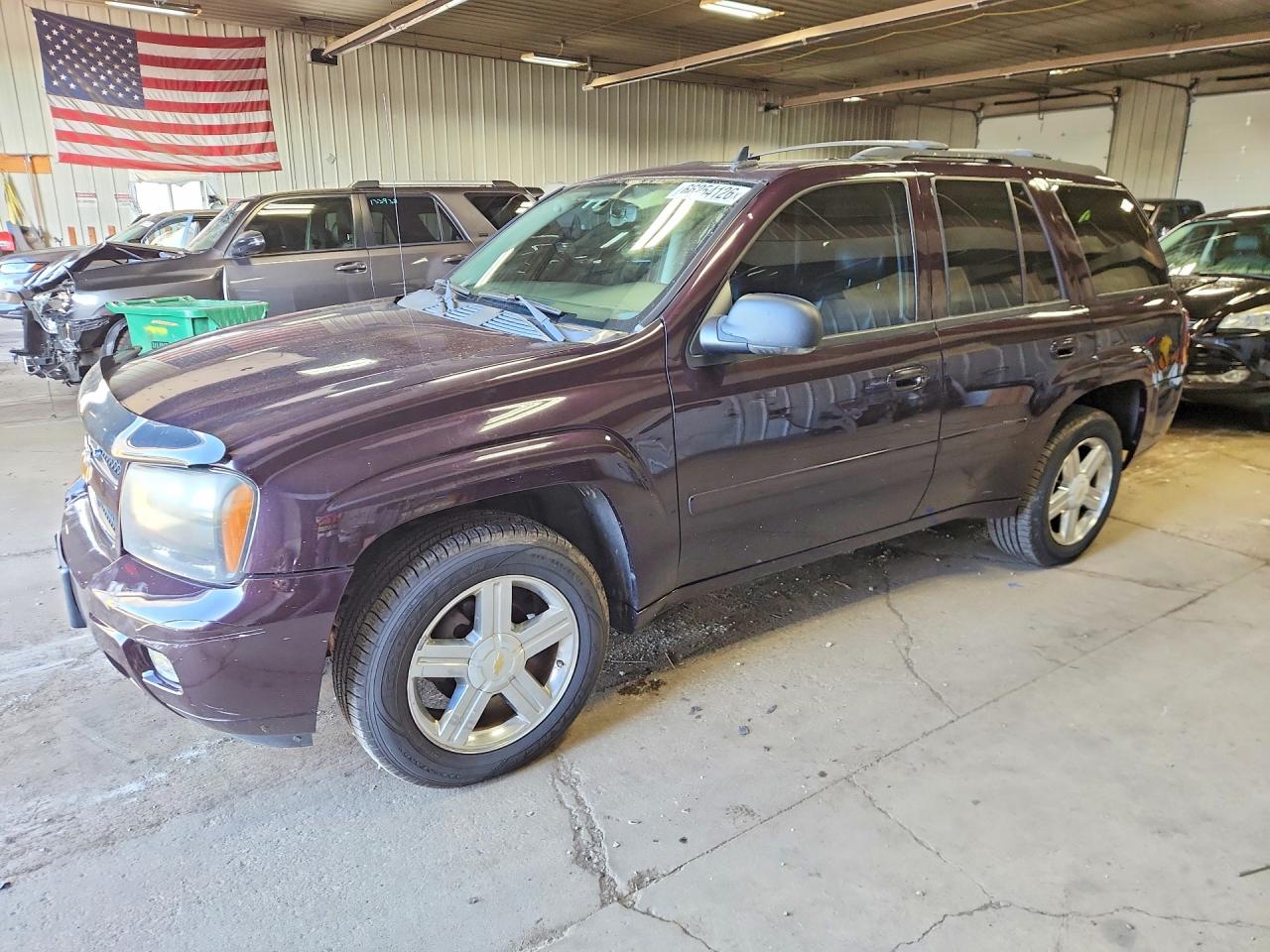 2008 Chevrolet Trailblazer Ls Бордовый vin: 1GNDT13S682204398