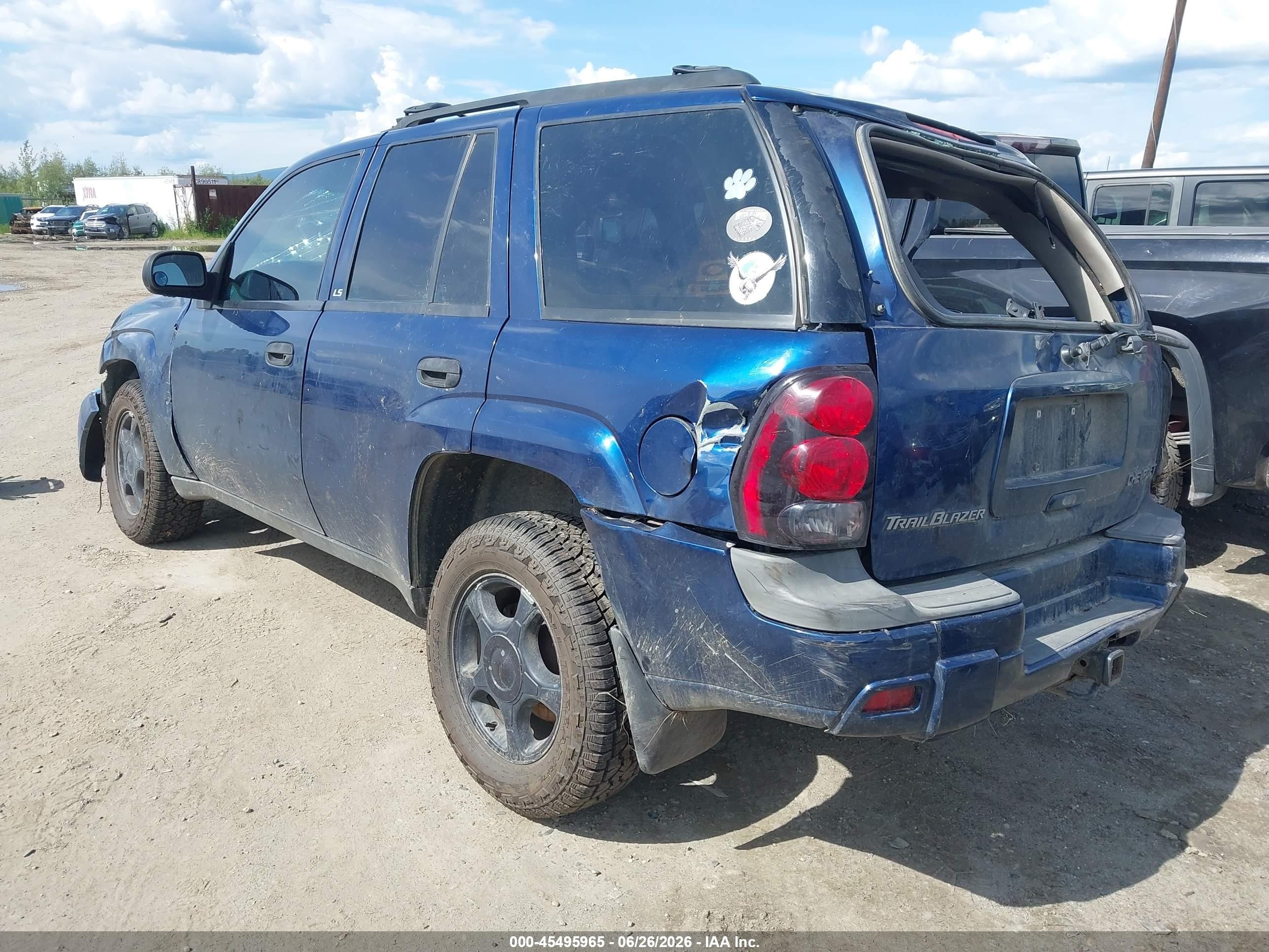2002 Chevrolet Trailblazer Ls Blue vin: 1GNDT13S722194665