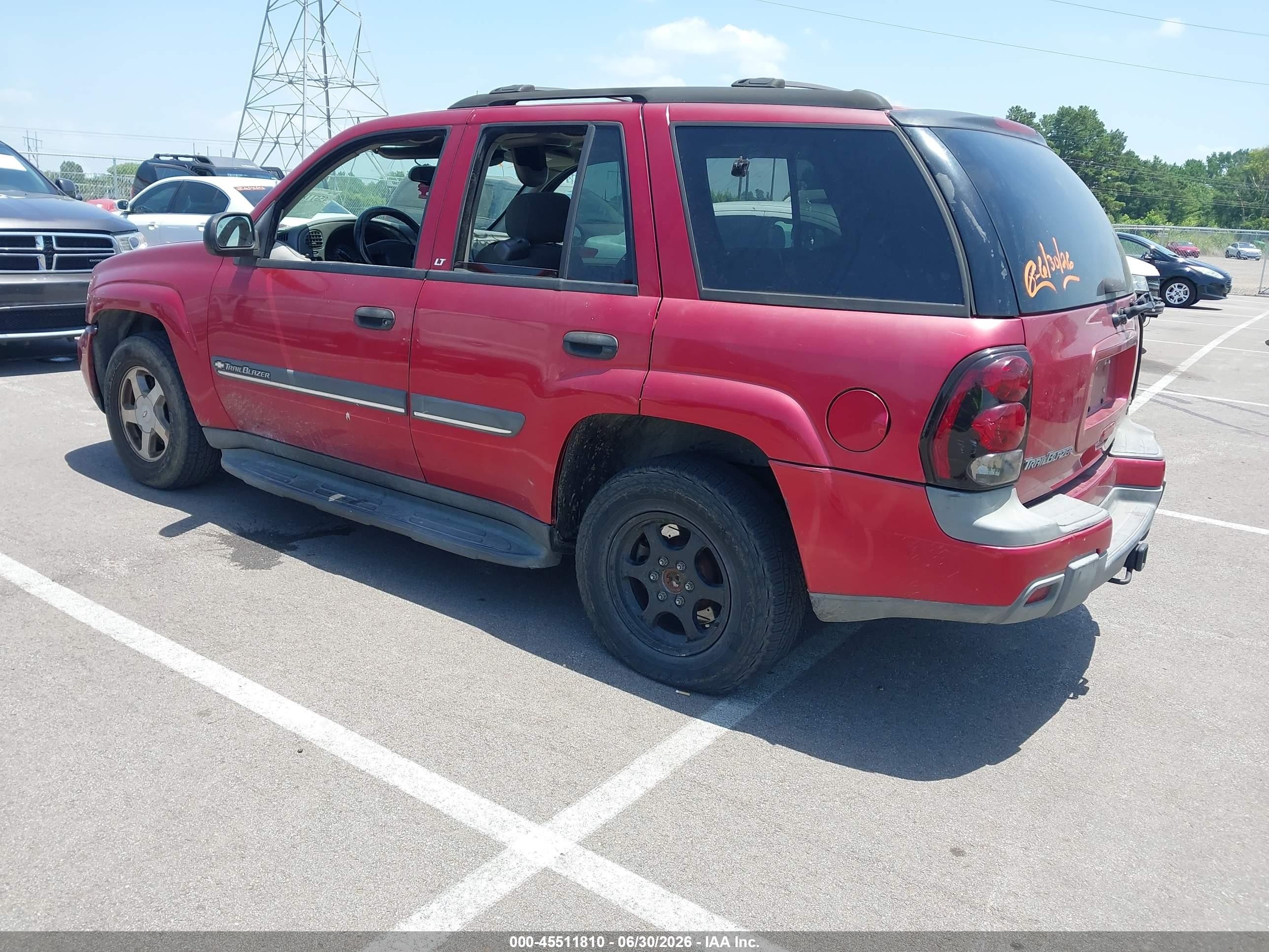 2002 Chevrolet Trailblazer Lt Red vin: 1GNDT13S722301634