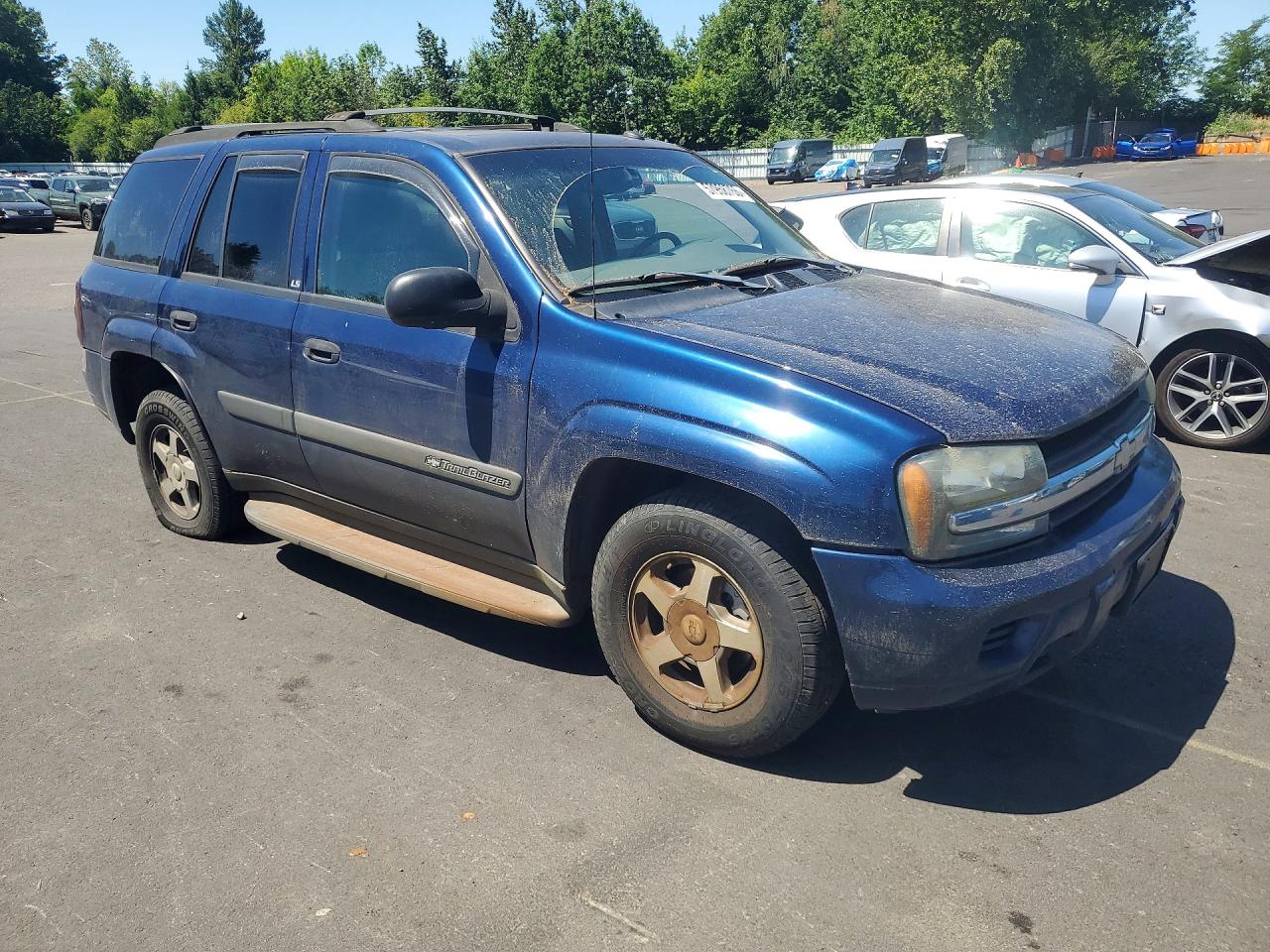 2004 Chevrolet Trailblazer Ls Blue vin: 1GNDT13S742136221