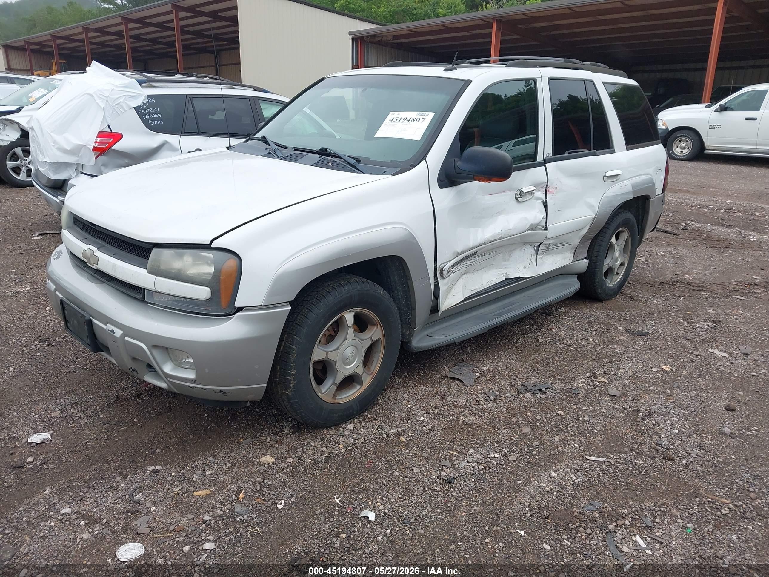2004 Chevrolet Trailblazer Lt White vin: 1GNDT13S742368401