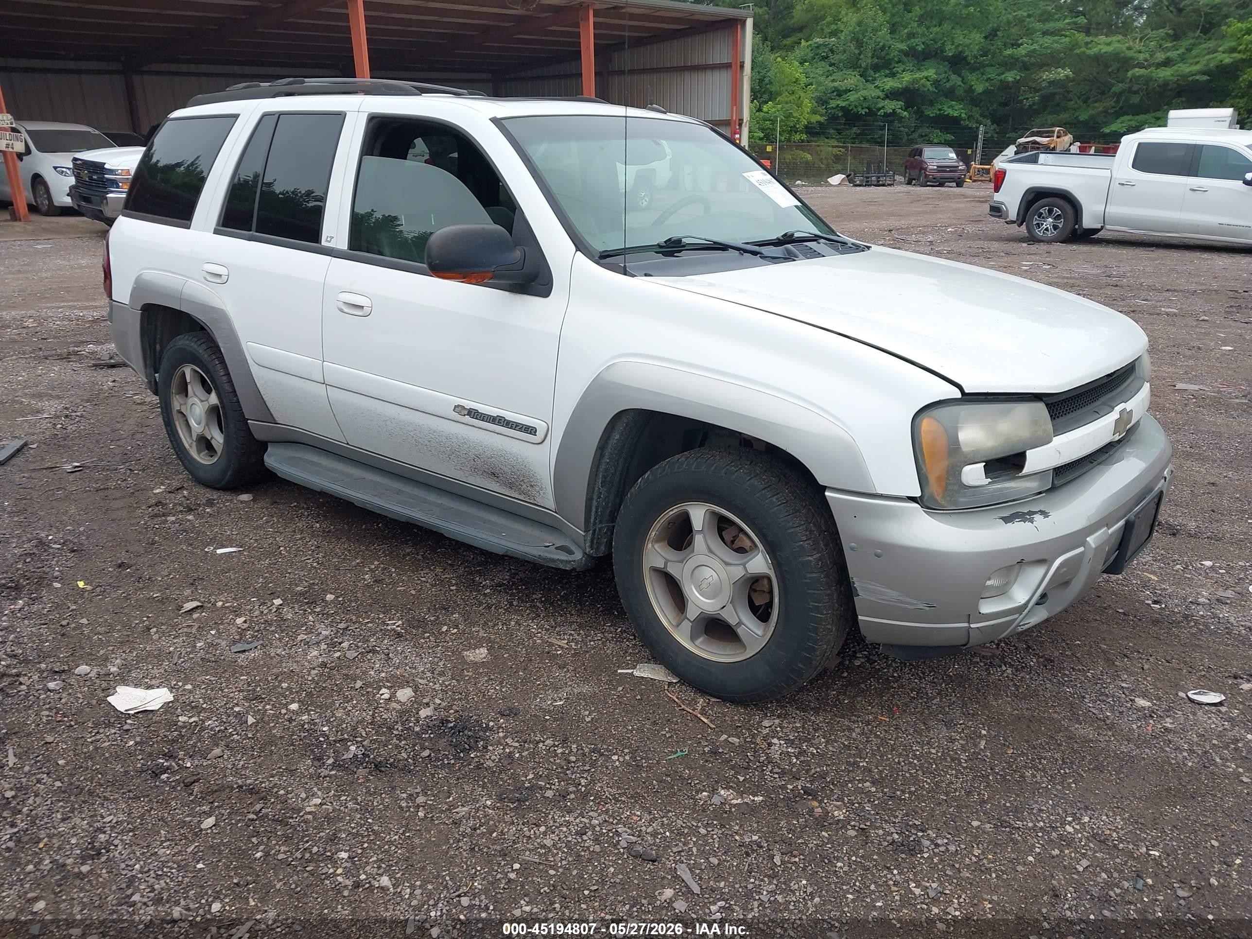 2004 Chevrolet Trailblazer Lt White vin: 1GNDT13S742368401