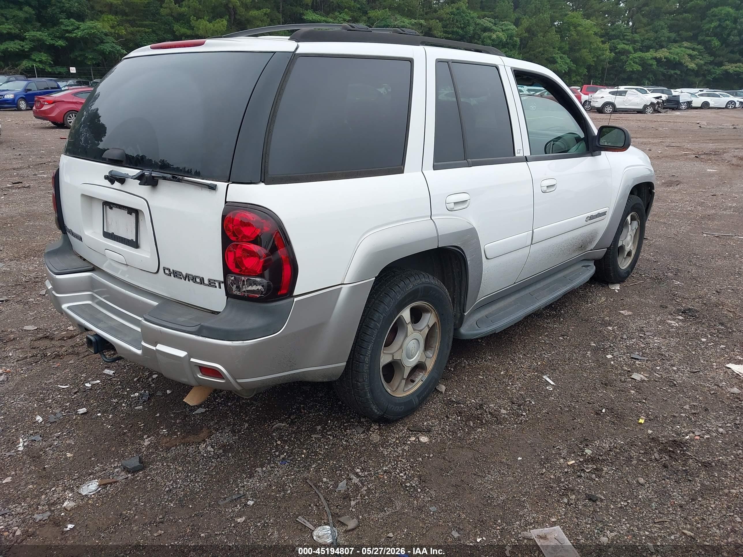 2004 Chevrolet Trailblazer Lt White vin: 1GNDT13S742368401