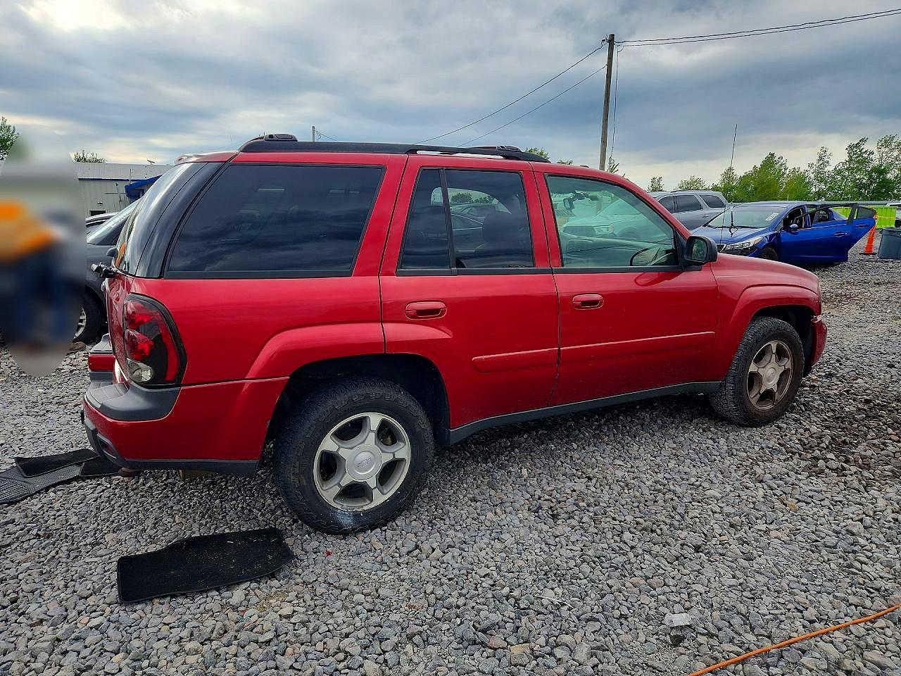 2005 Chevrolet Trailblazer Ls Burgundy vin: 1GNDT13S752165428