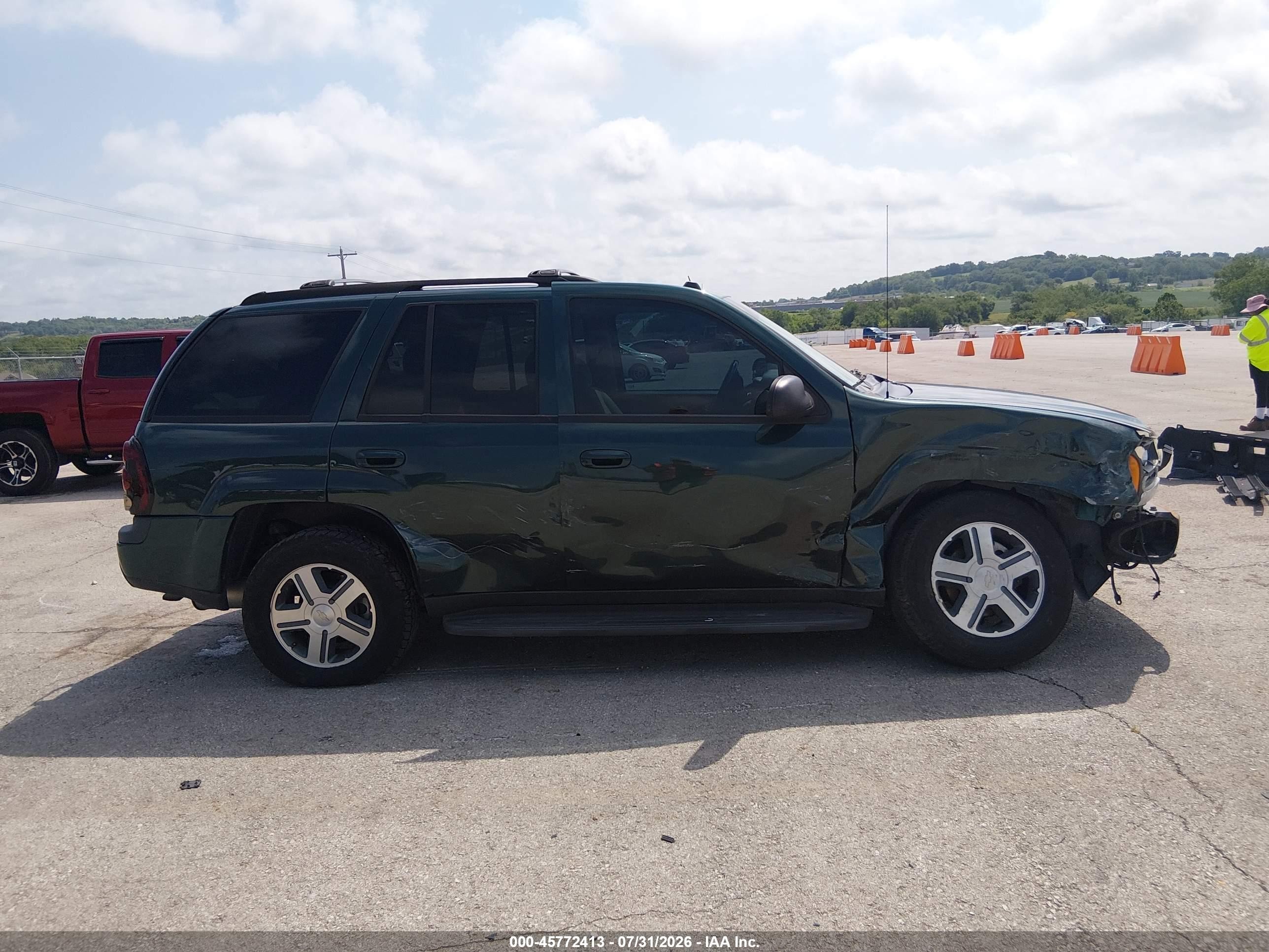 2005 Chevrolet Trailblazer Lt Зеленый vin: 1GNDT13S752390528