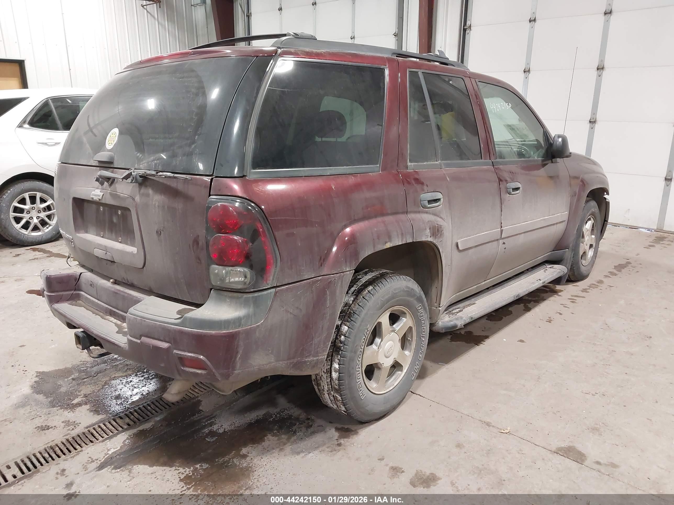 2006 Chevrolet Trailblazer Ls Темно-бордовый vin: 1GNDT13S762104405