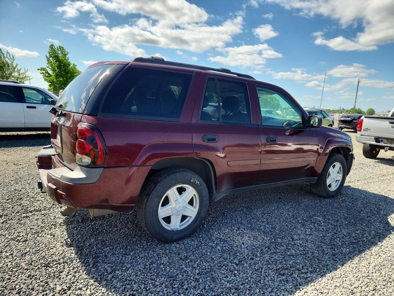 2007 Chevrolet Trailblazer Ls Maroon vin: 1GNDT13S772226098
