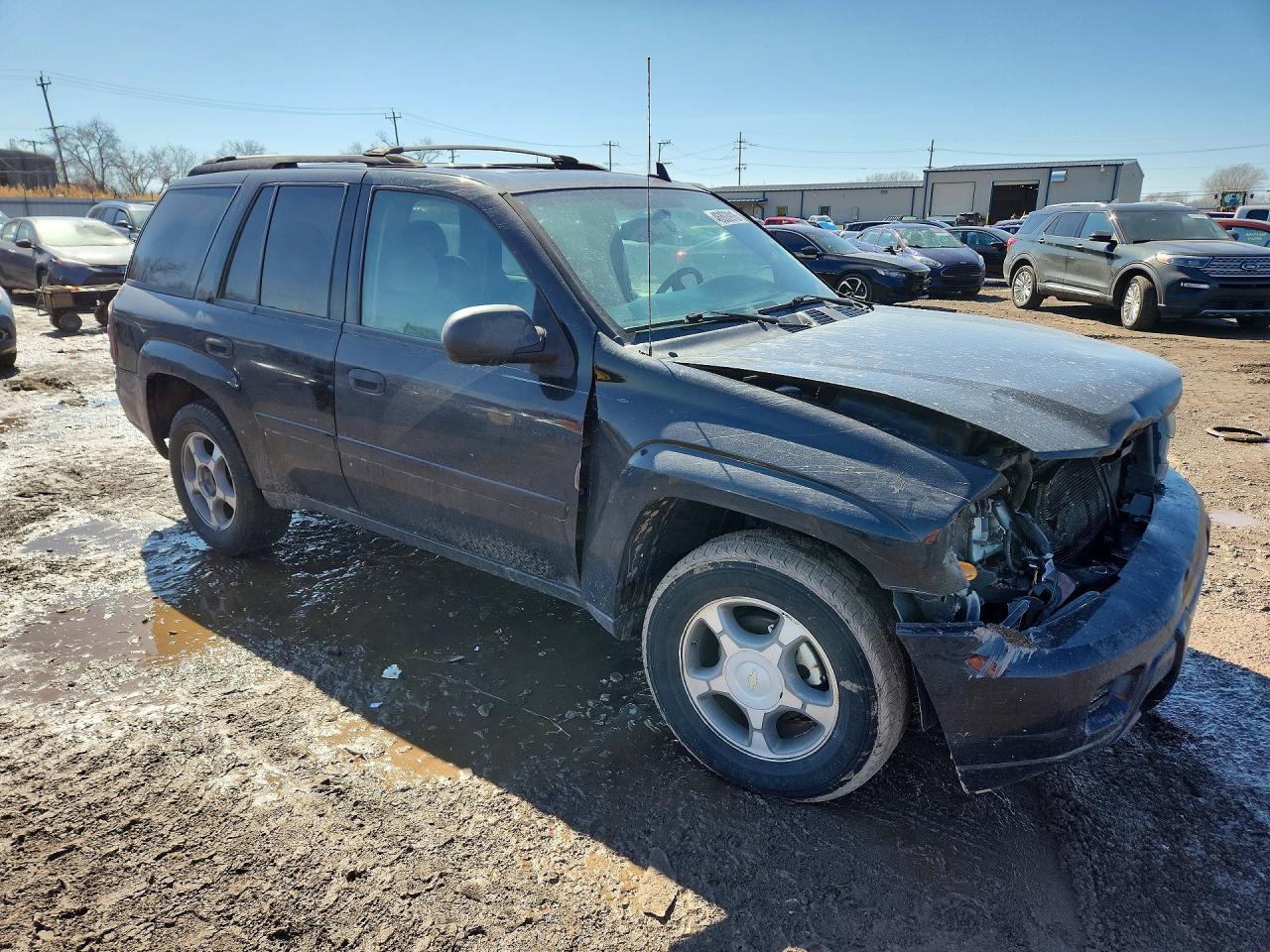 2007 Chevrolet Trailblazer Ls Black vin: 1GNDT13S772237313