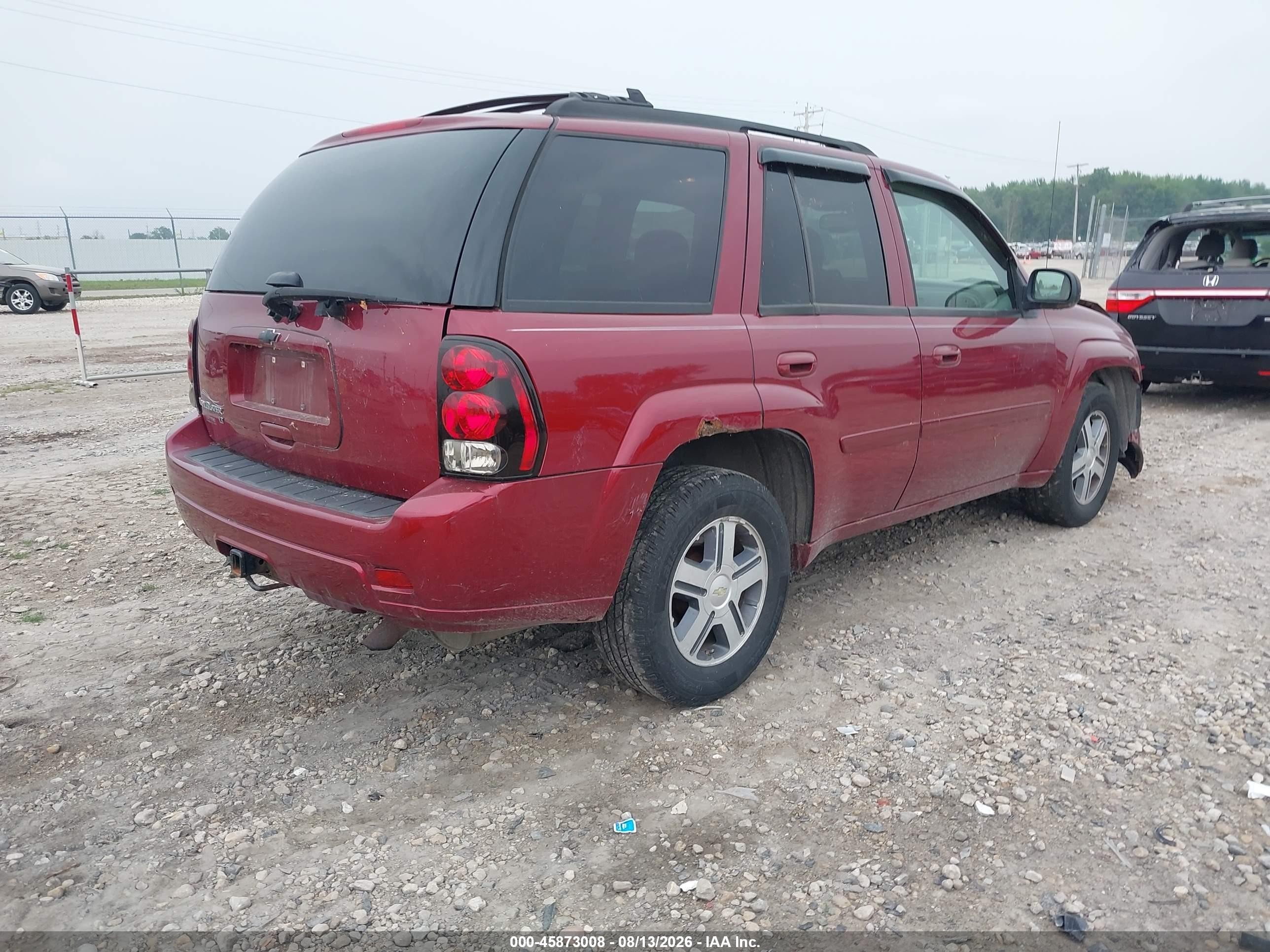 2007 Chevrolet Trailblazer Lt Maroon vin: 1GNDT13S772268352