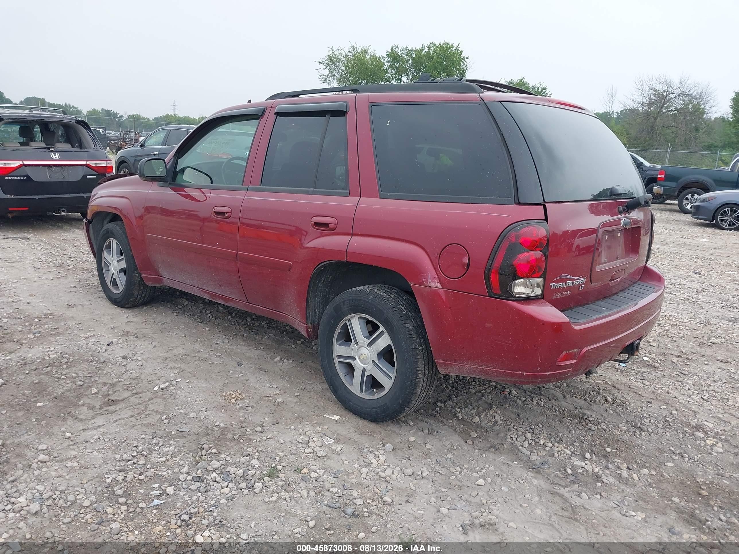 2007 Chevrolet Trailblazer Lt Maroon vin: 1GNDT13S772268352