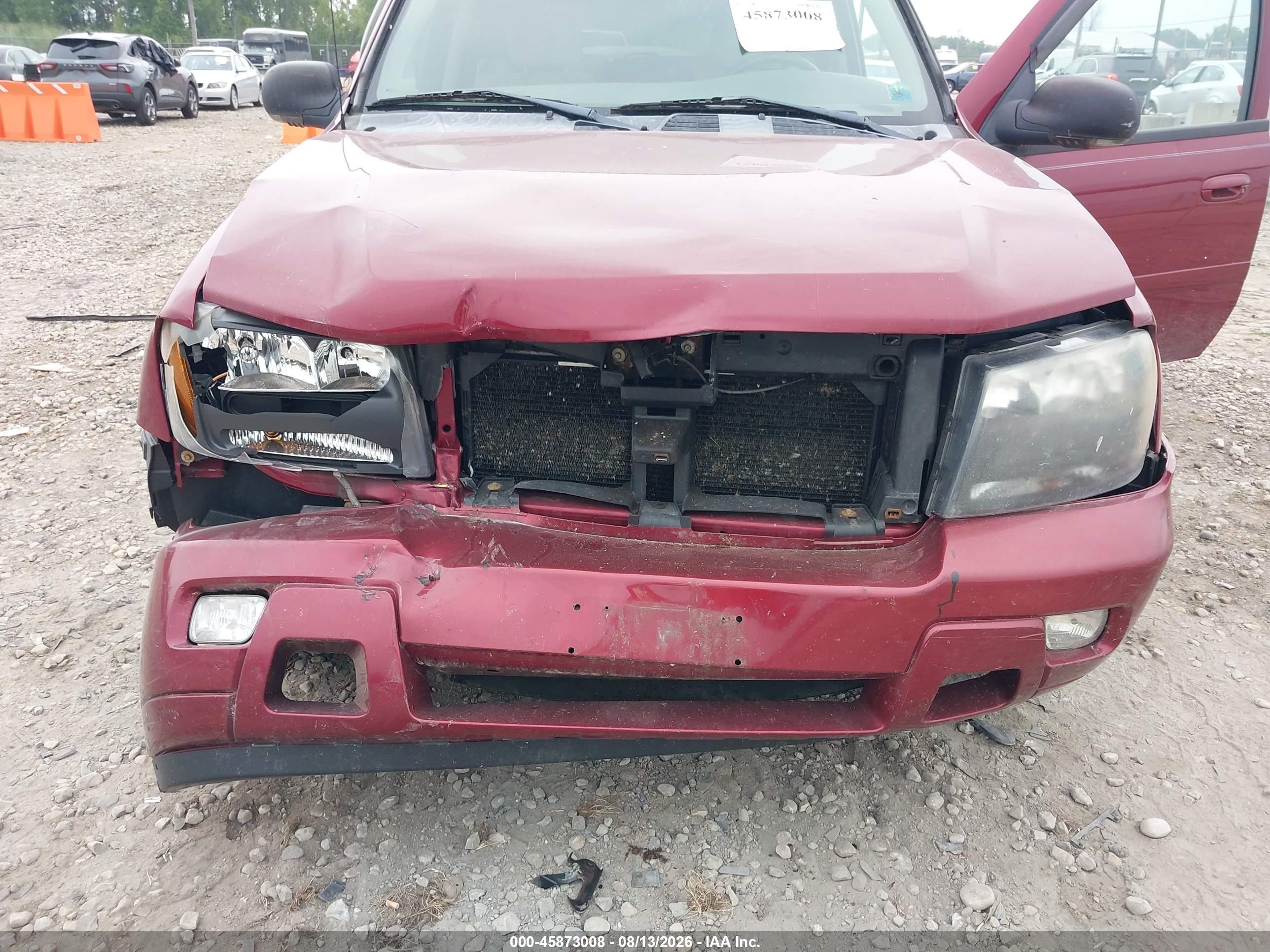 2007 Chevrolet Trailblazer Lt Maroon vin: 1GNDT13S772268352