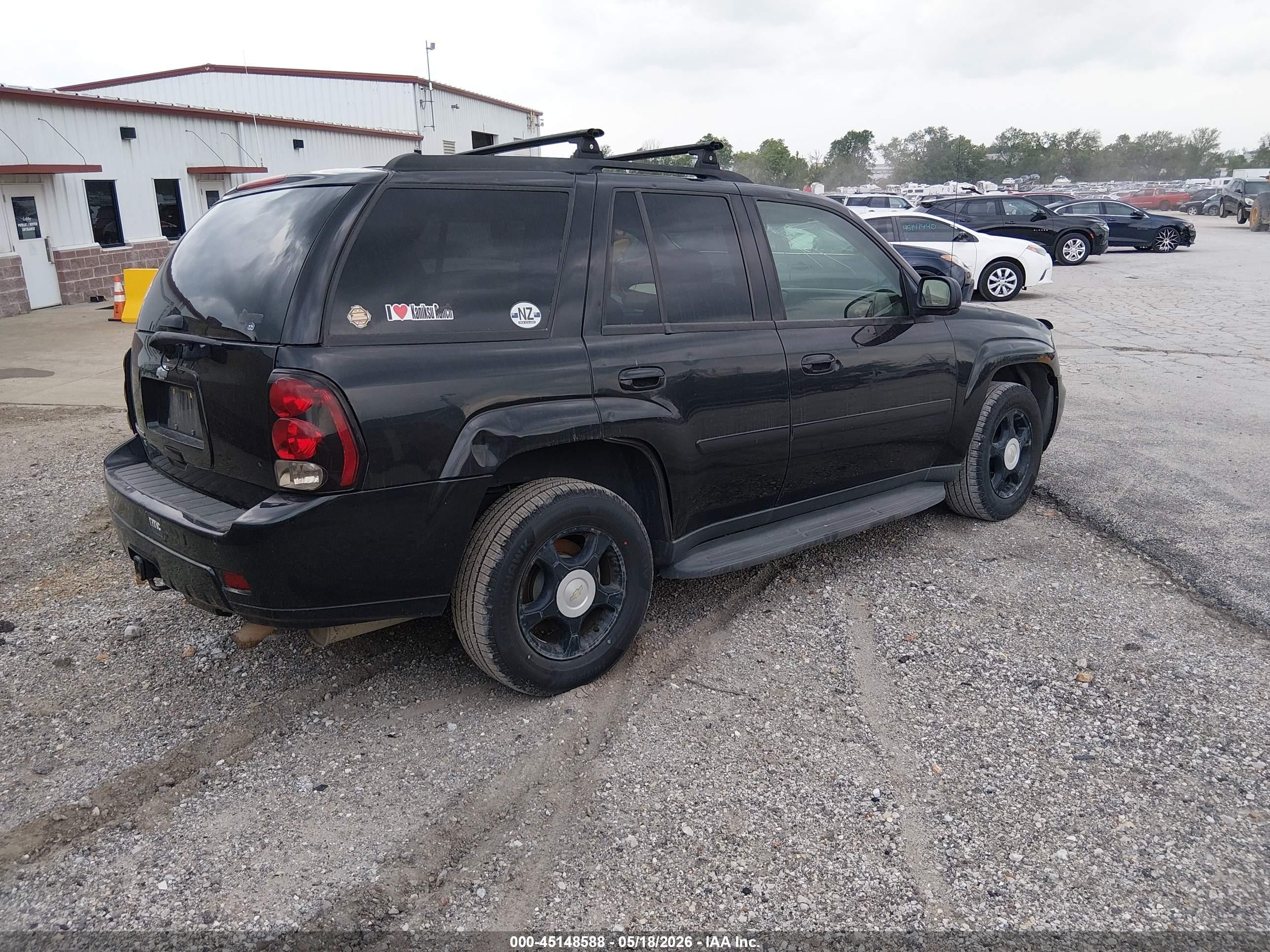 2008 Chevrolet Trailblazer Lt Черный vin: 1GNDT13S782144521
