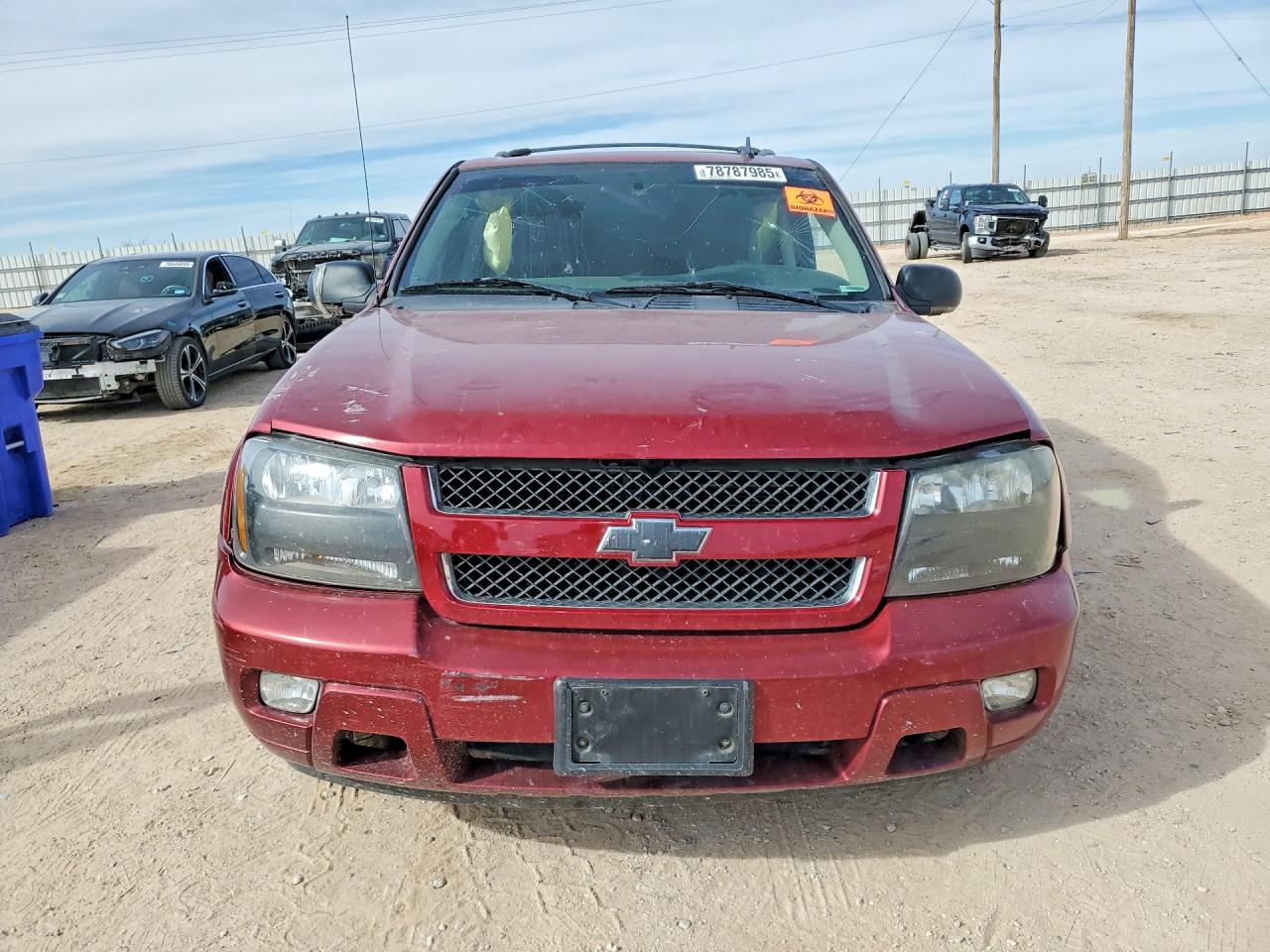 2008 Chevrolet Trailblazer Ls Red vin: 1GNDT13S782170763